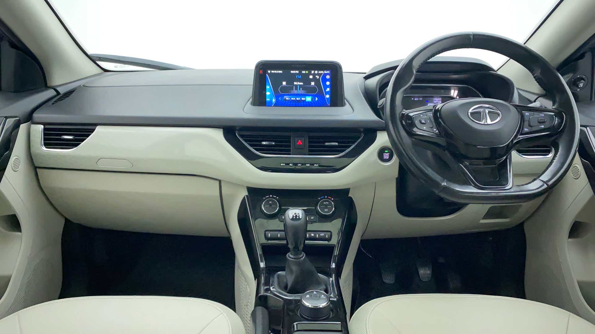 Dashboard and steering wheel of a Tata Nexon 2017-2023