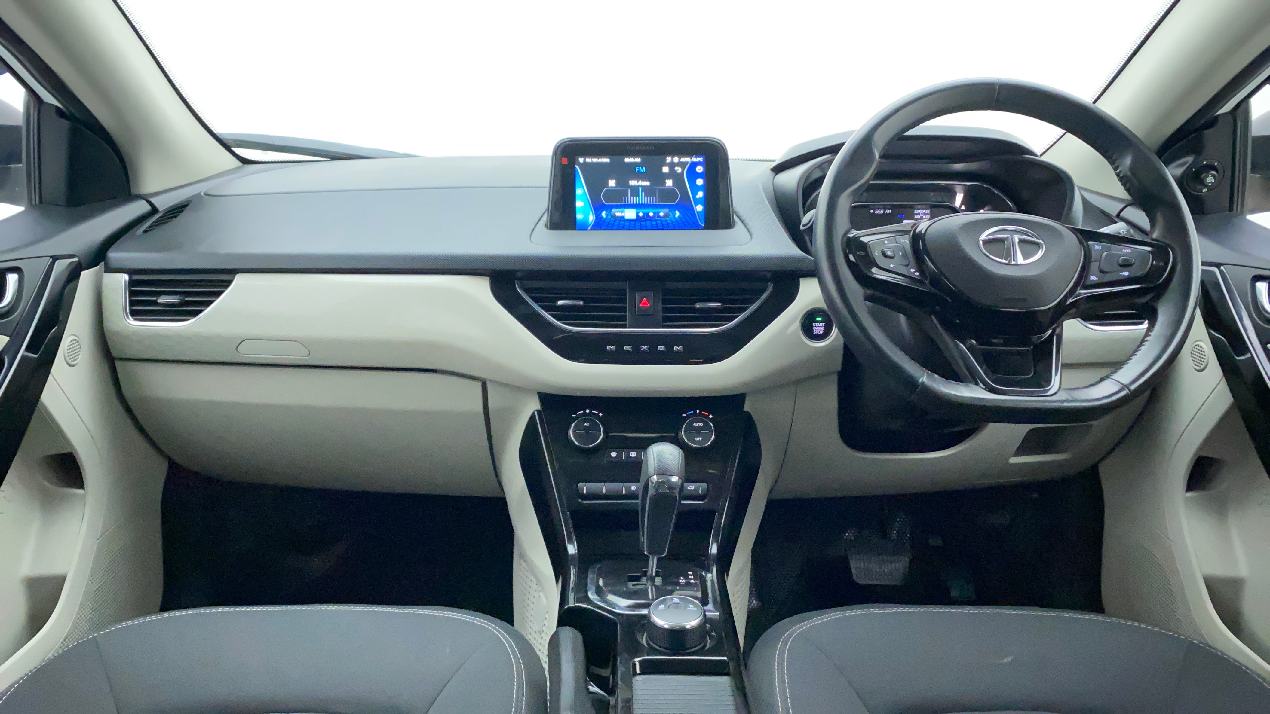 Dashboard and steering wheel of a Tata Nexon 2017-2023
