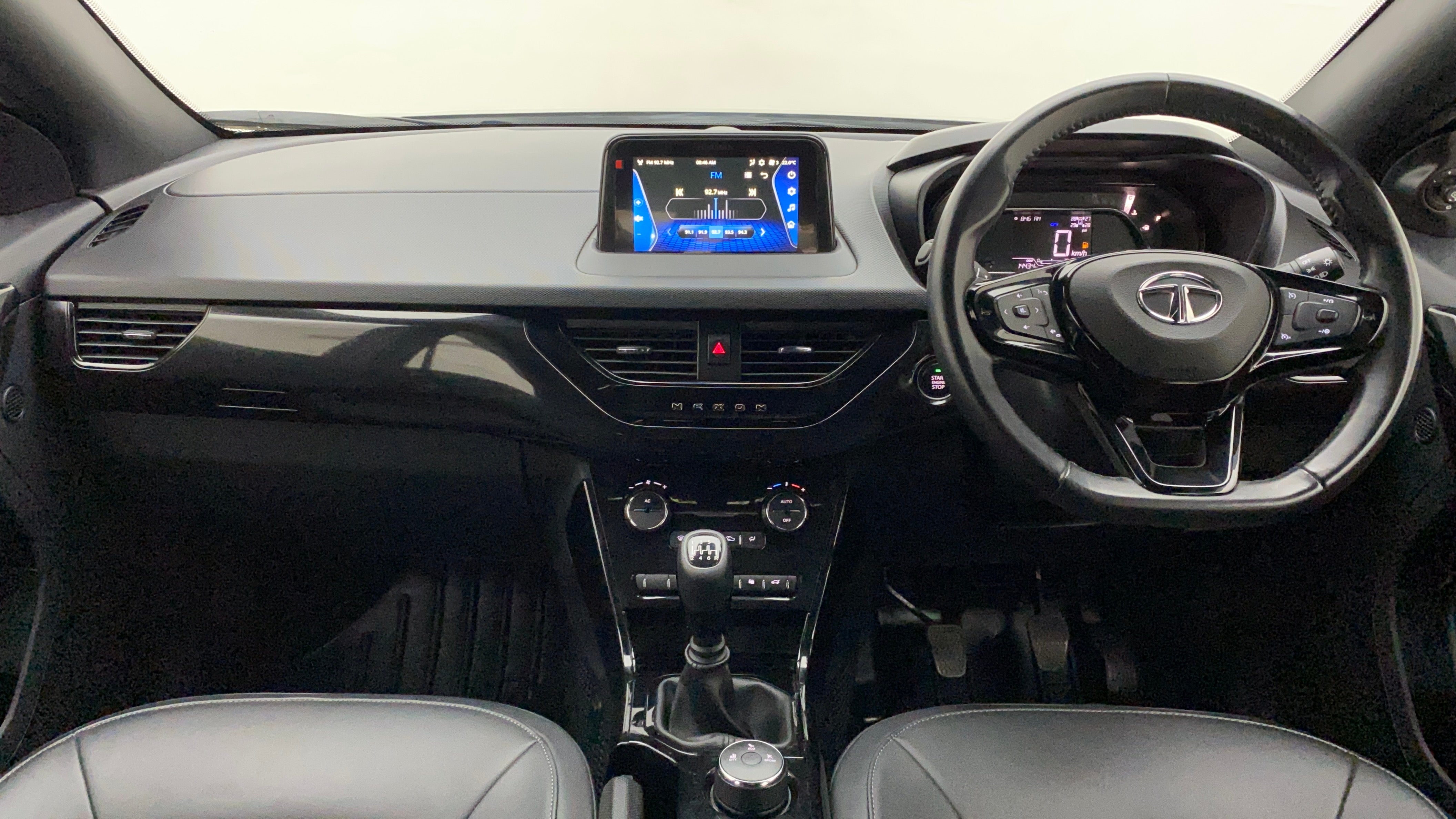 Dashboard and steering wheel of a Tata Nexon 2017-2023