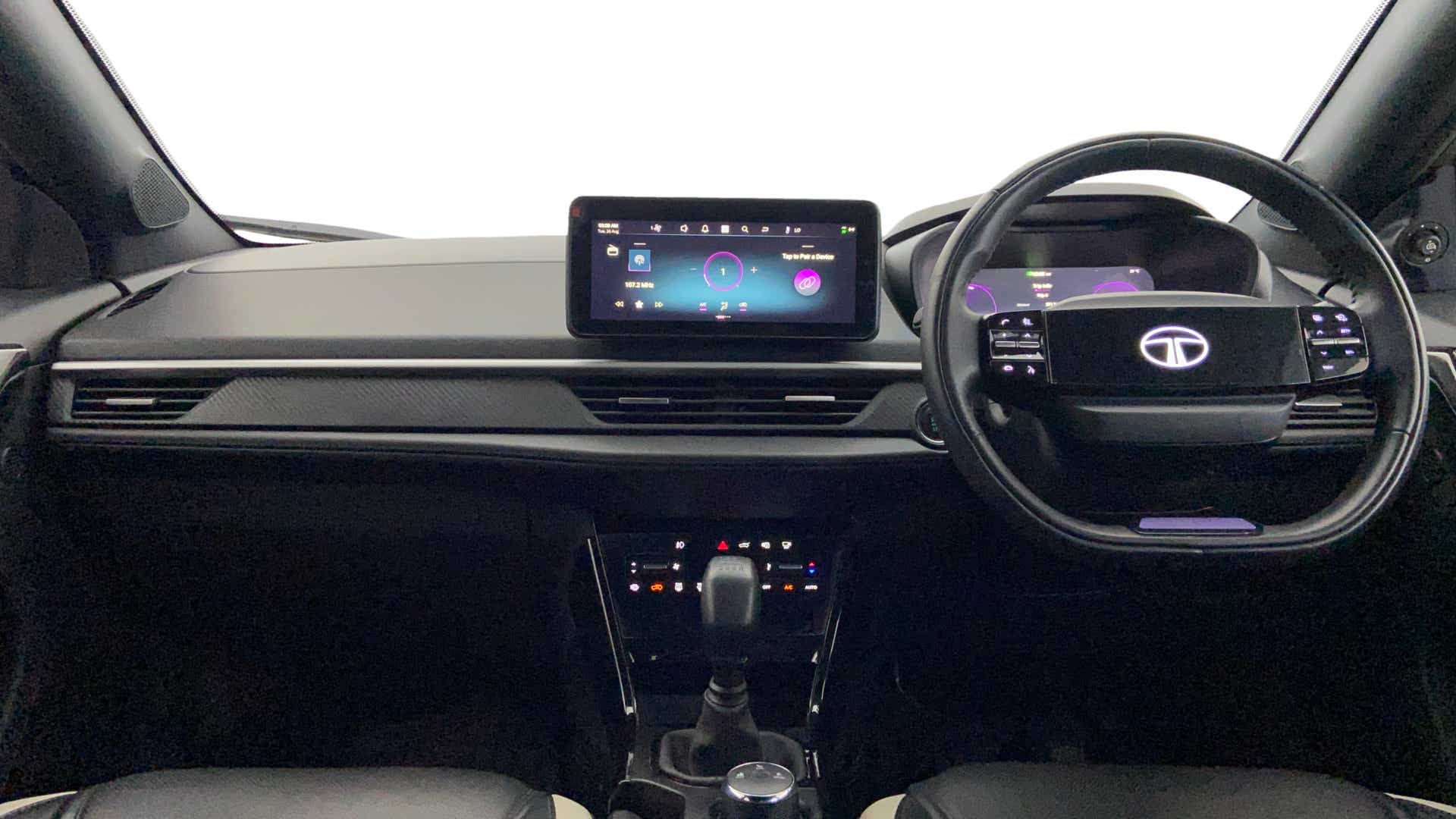 Dashboard and steering wheel of a Tata Nexon 2017-2023