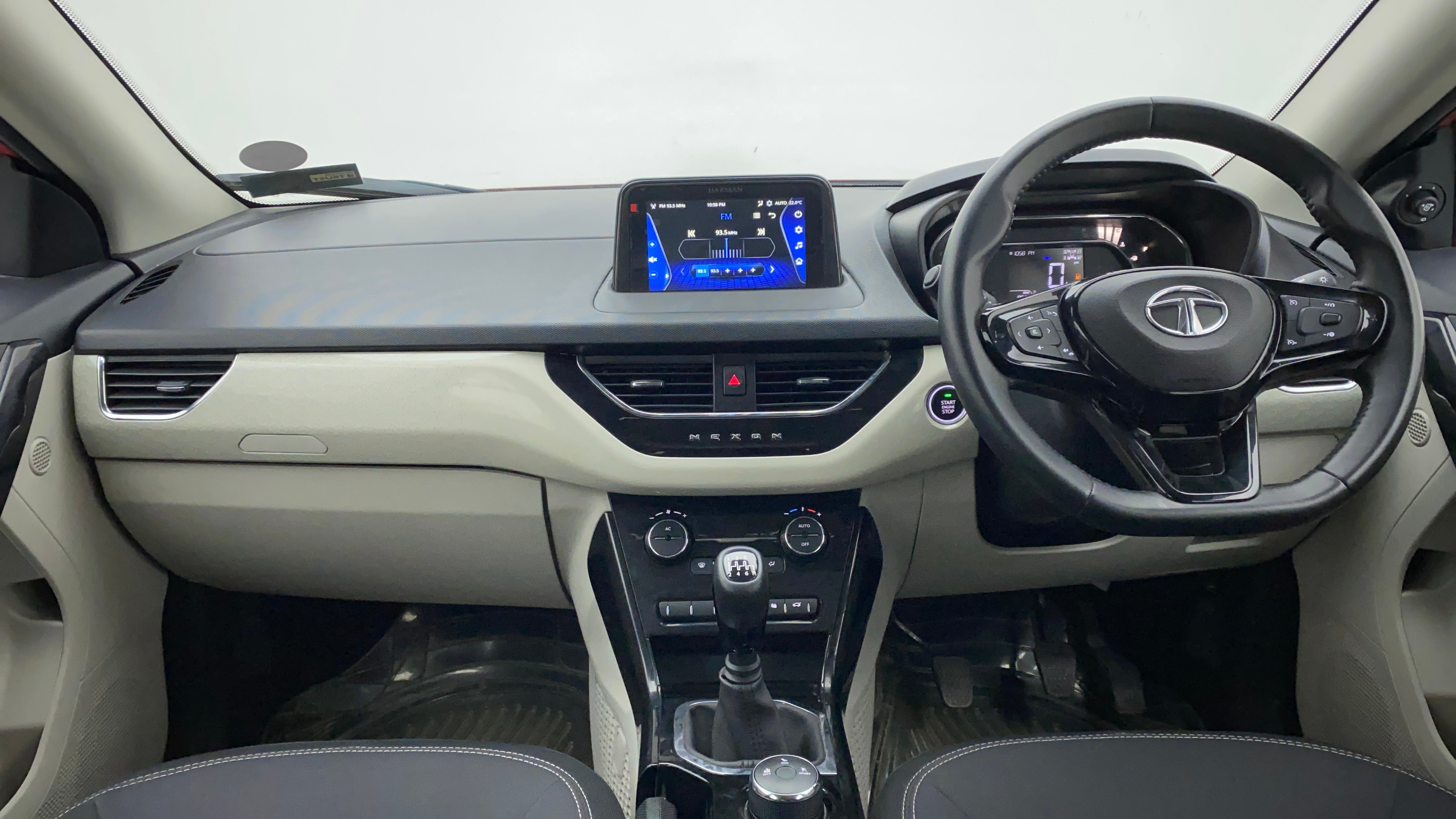 Interior dashboard view of a Tata Nexon 2017-2023