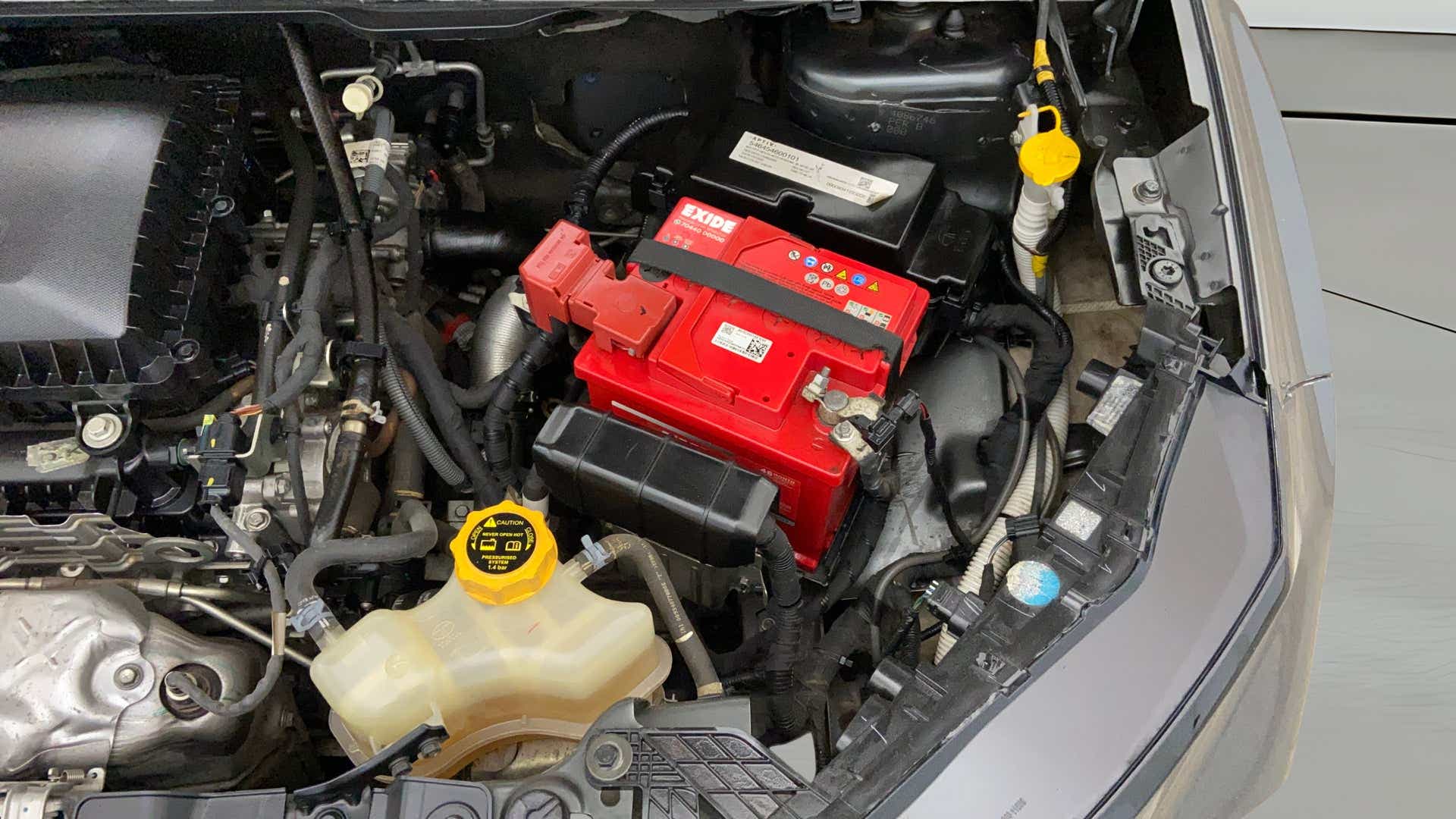 Engine bay view of a Tata Nexon 2017-2023