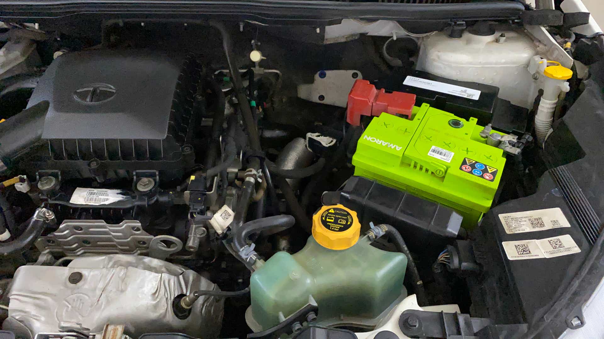 Engine bay of a Tata Nexon 2017-2023
