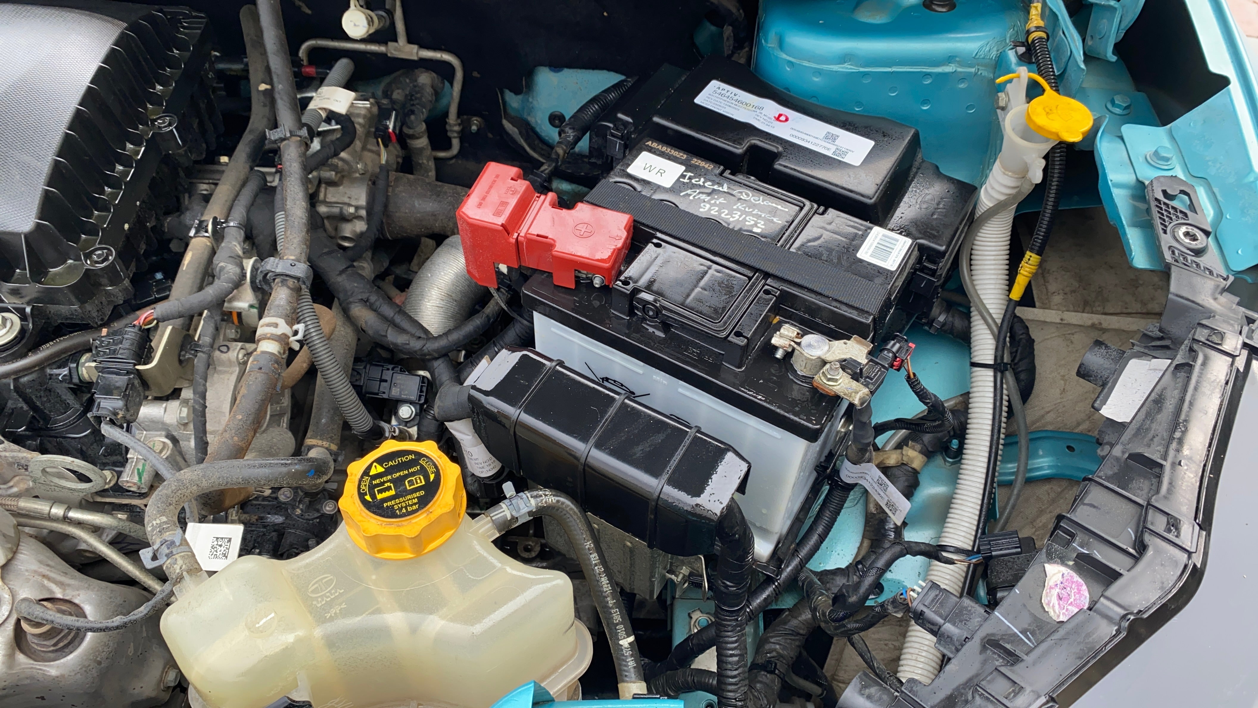 Engine bay view of a Tata Nexon