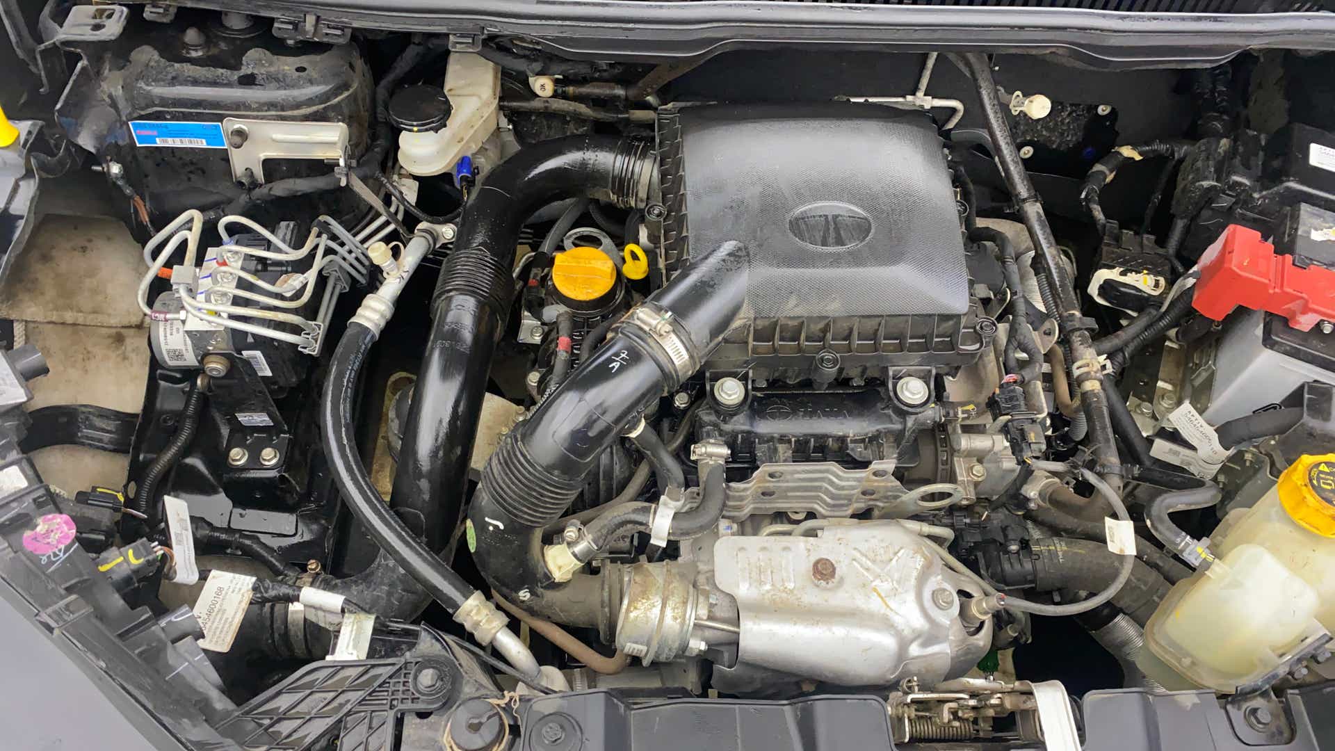 Engine bay view of a Tata Nexon