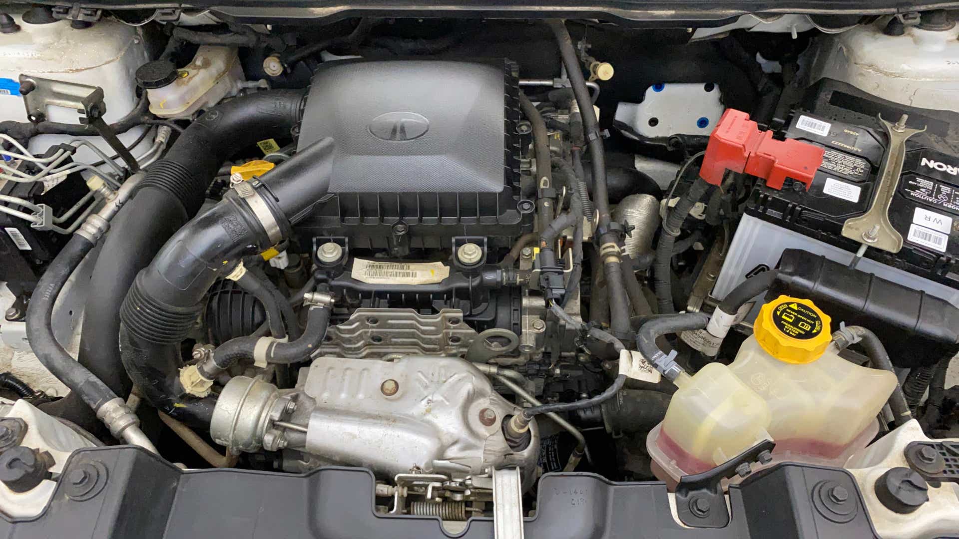 Engine bay view of a Tata Nexon
