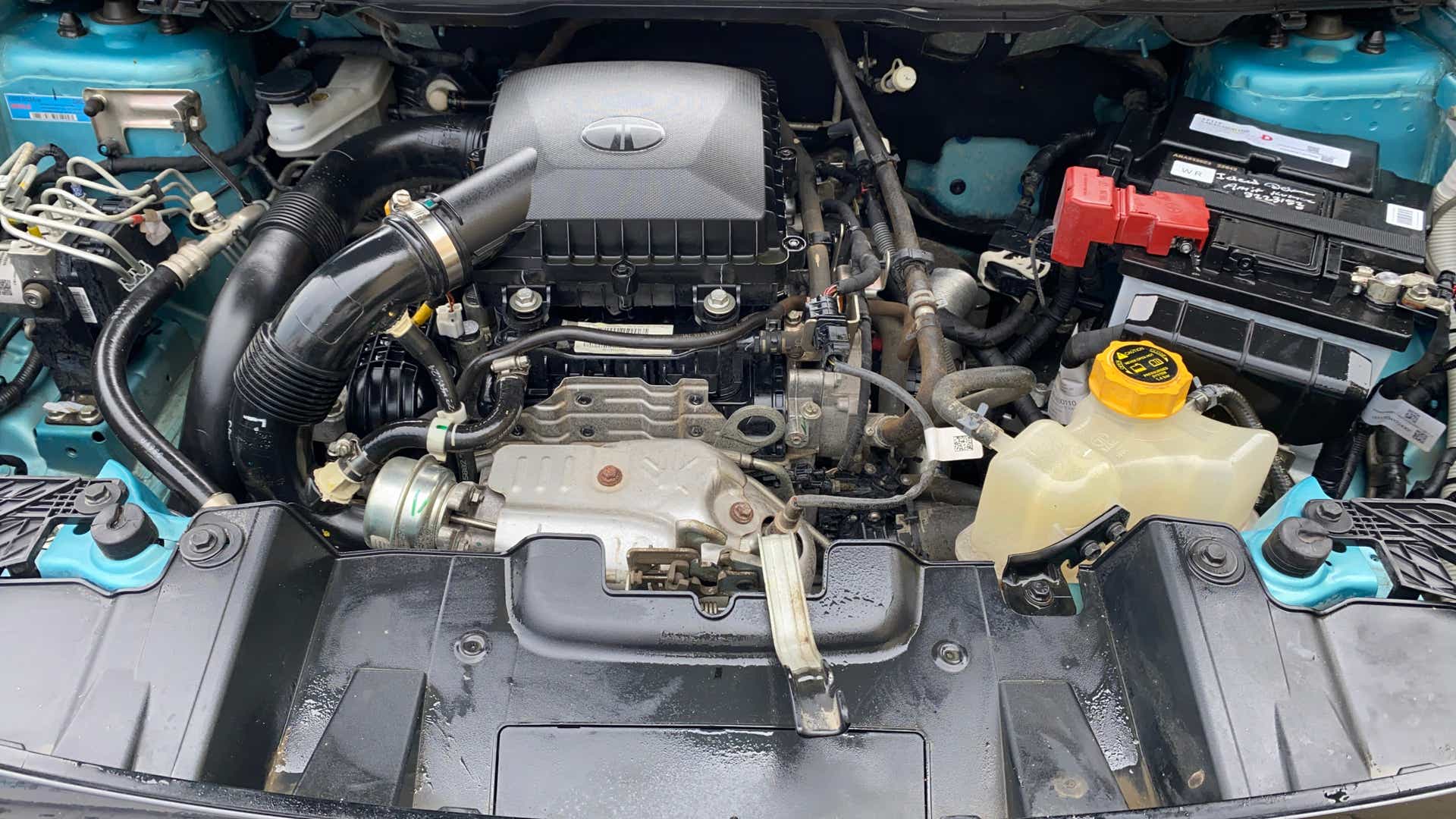 Engine bay of a Tata Nexon