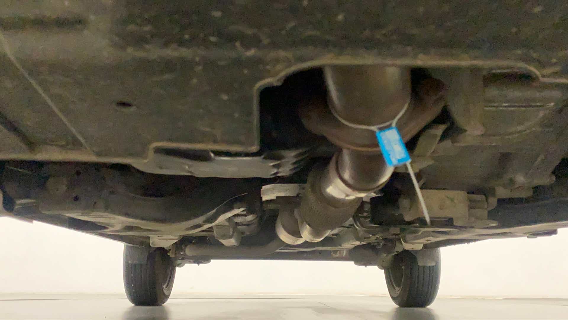 Undercarriage view of a Tata Nexon 2017-2023