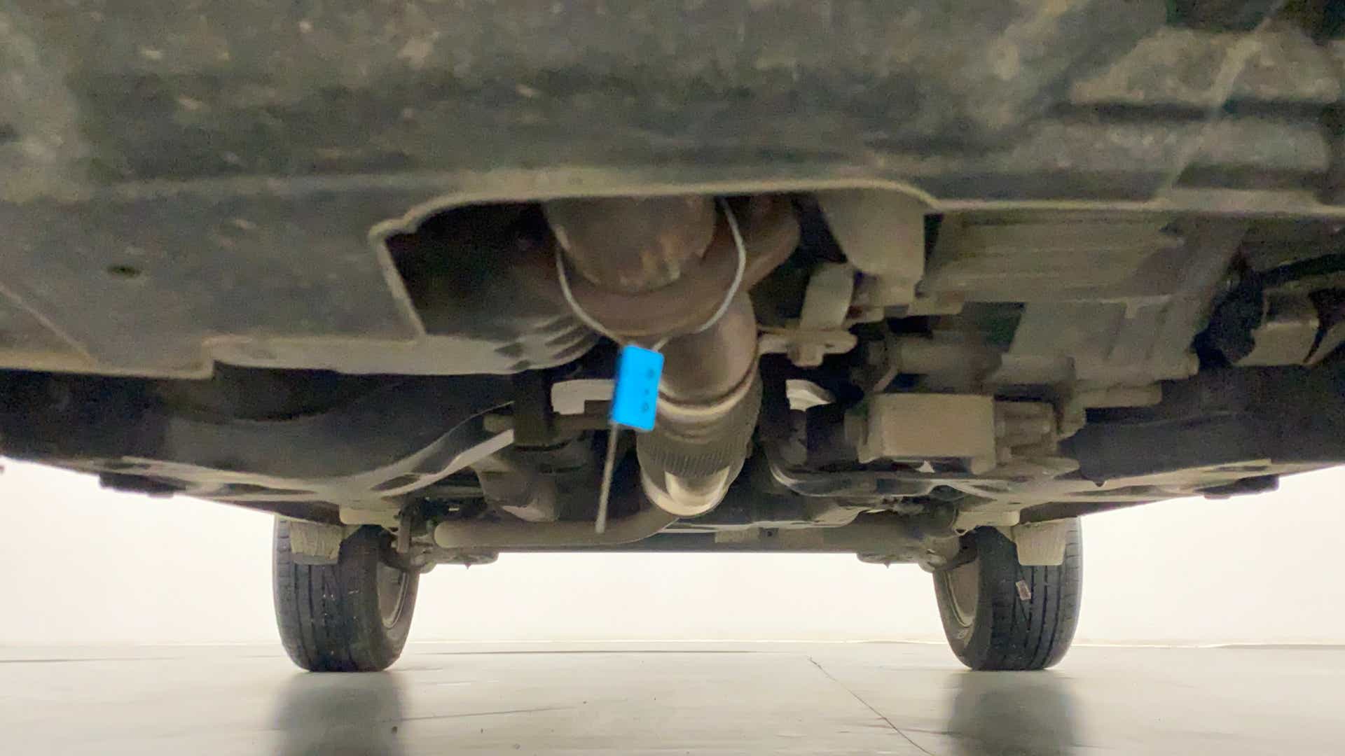 Undercarriage view of a Tata Nexon 2017-2023