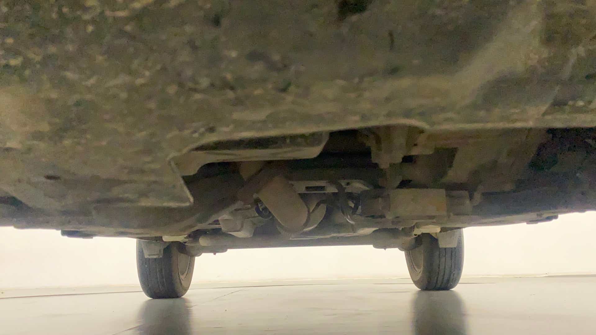 Undercarriage view of a Tata Nexon 2017-2023
