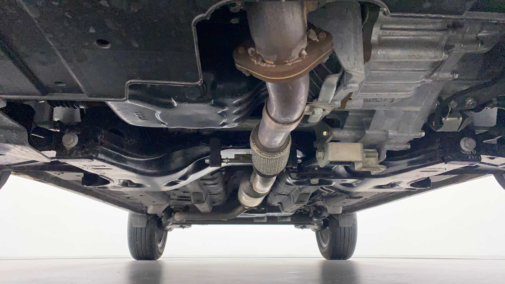 Undercarriage view of a Tata Nexon 2017-2023