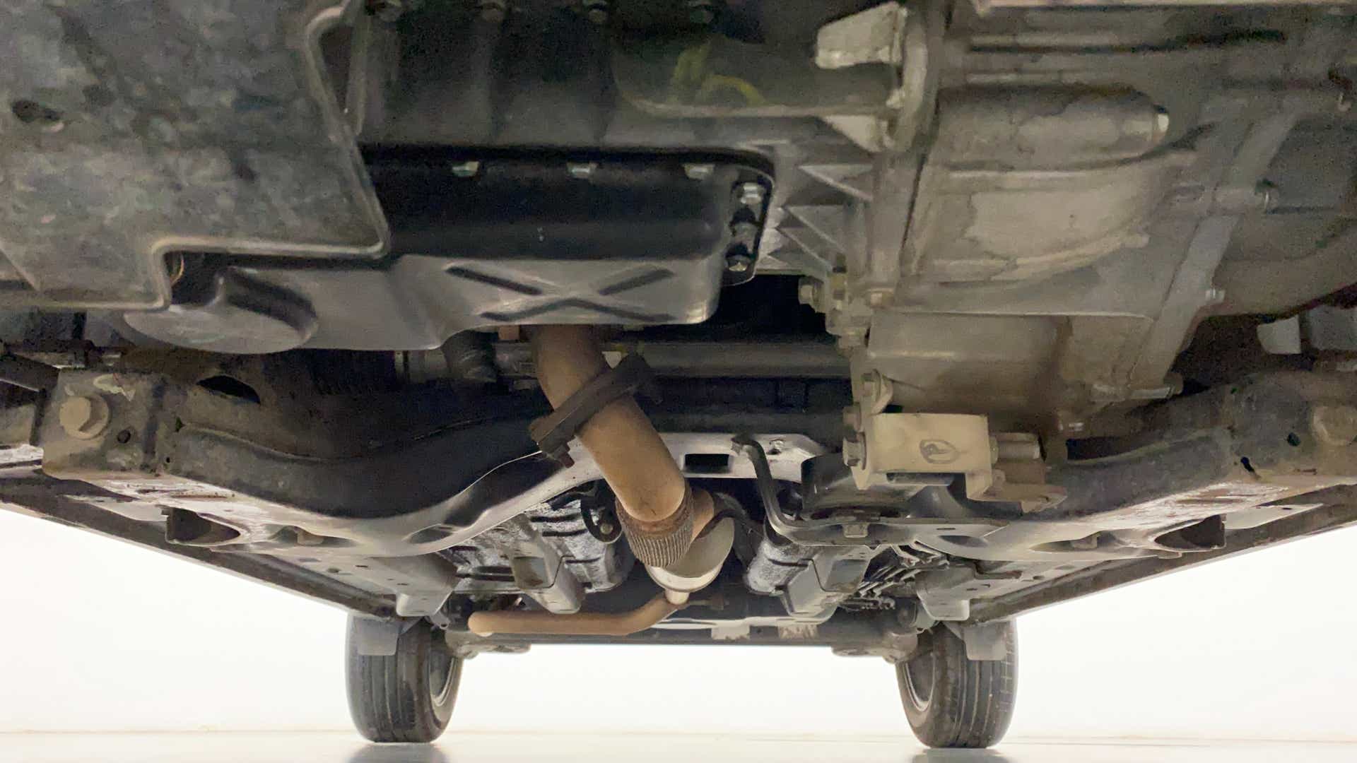 Undercarriage view of a Tata Nexon 2017-2023