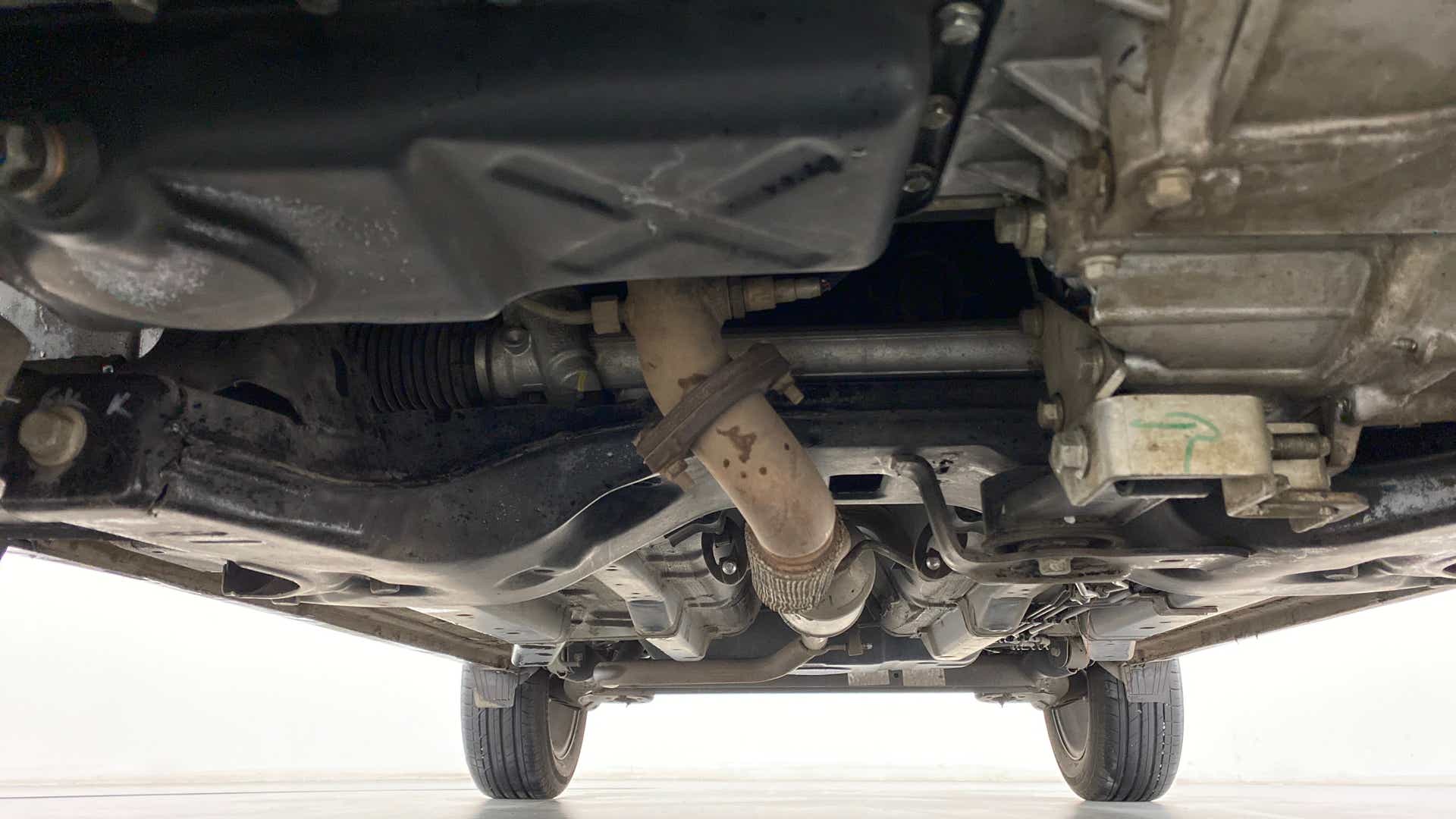 Underside view of a Tata Nexon 2017-2023