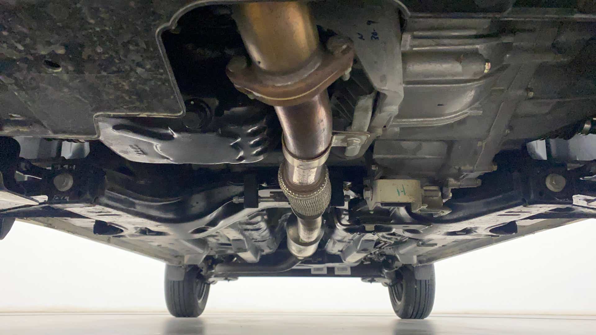 Undercarriage view of a Tata Nexon 2017-2023