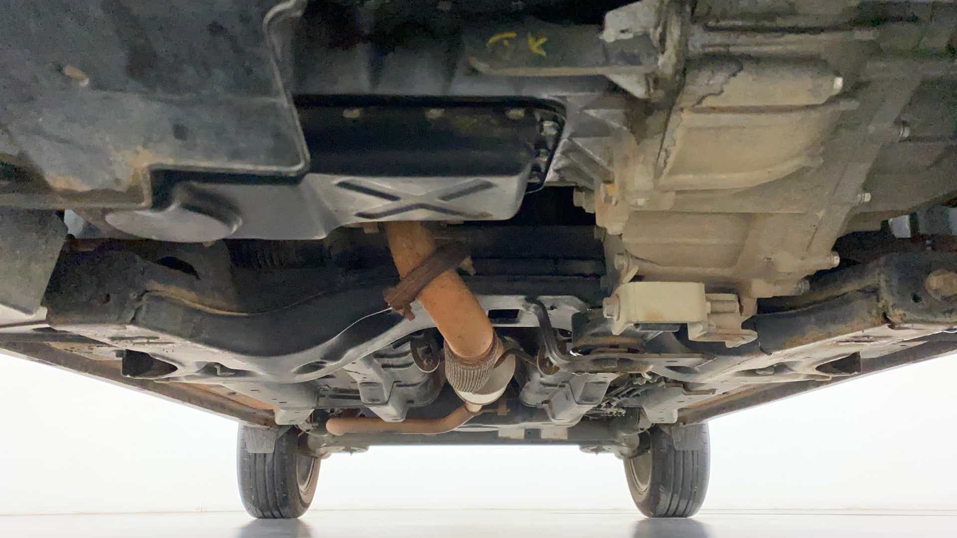 Undercarriage view of a Tata Nexon 2017-2023