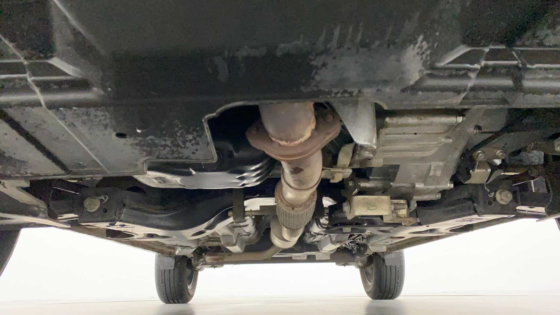 Undercarriage view of a Tata Nexon 2017-2023
