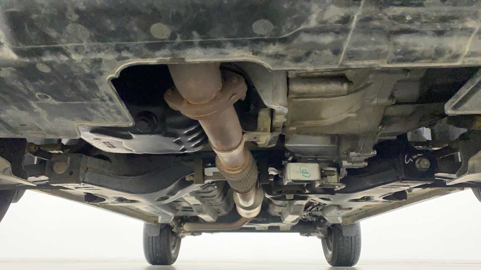 Undercarriage view of a Tata Nexon 2017-2023