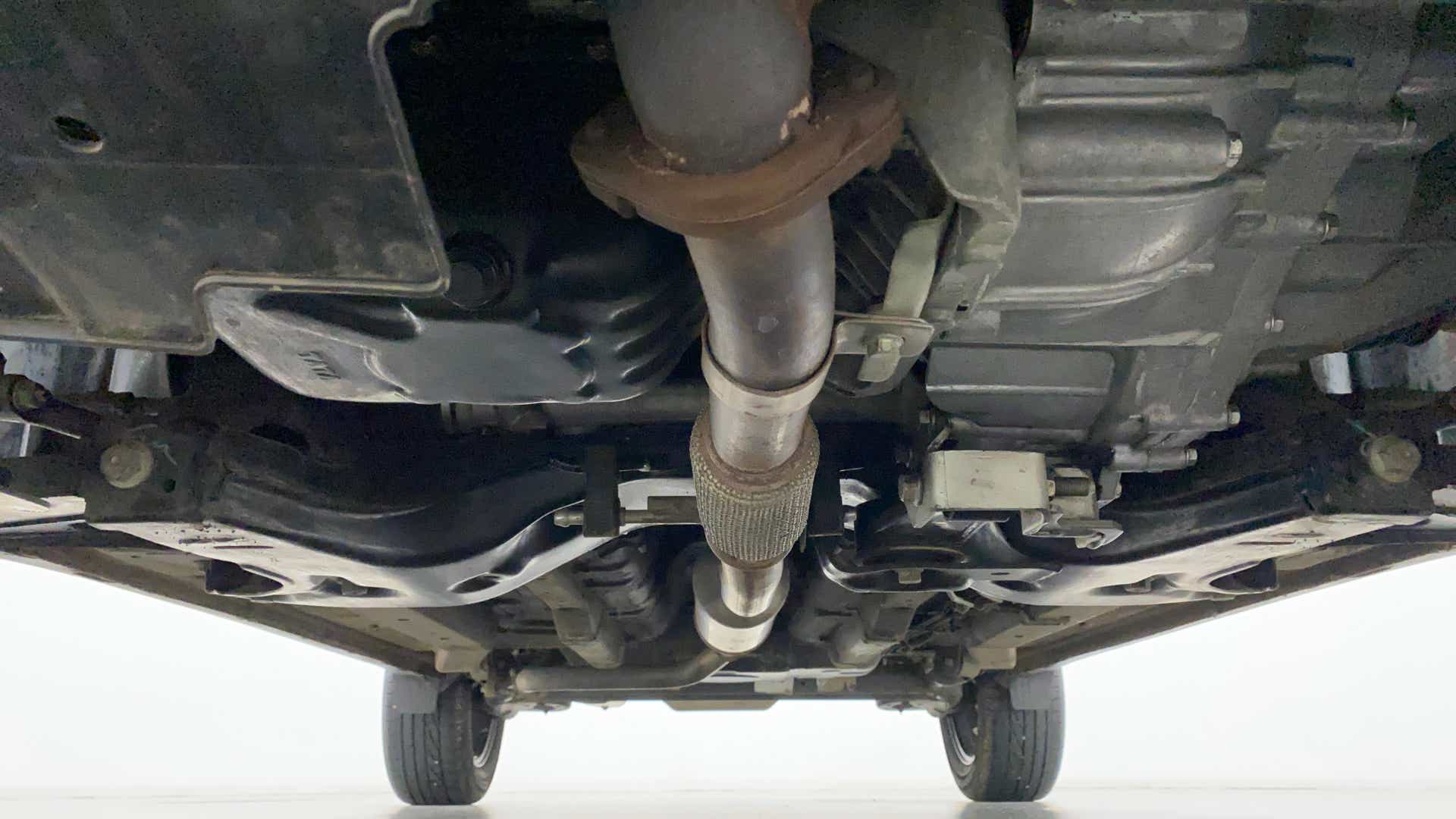 Underside view of a Tata Nexon 2017-2023