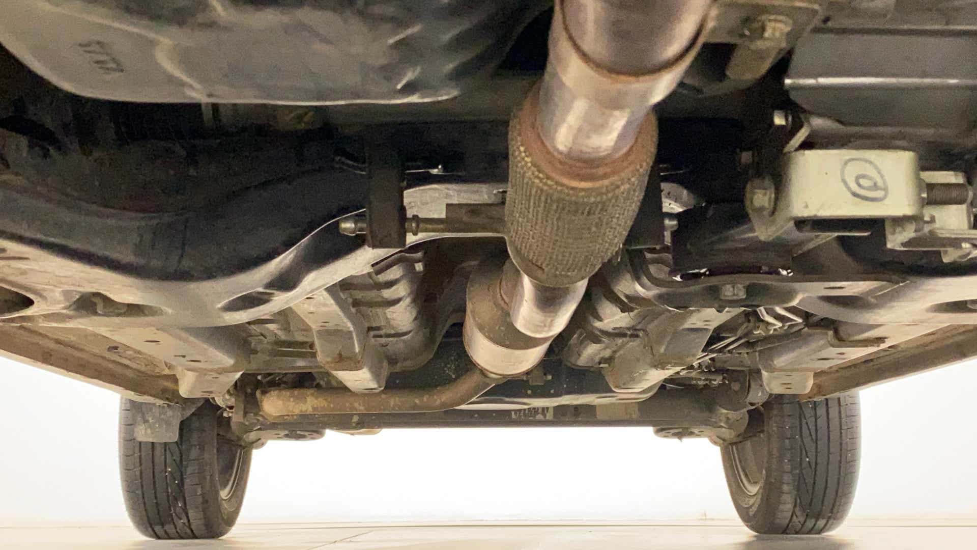 Undercarriage view of a Tata Nexon 2017-2023