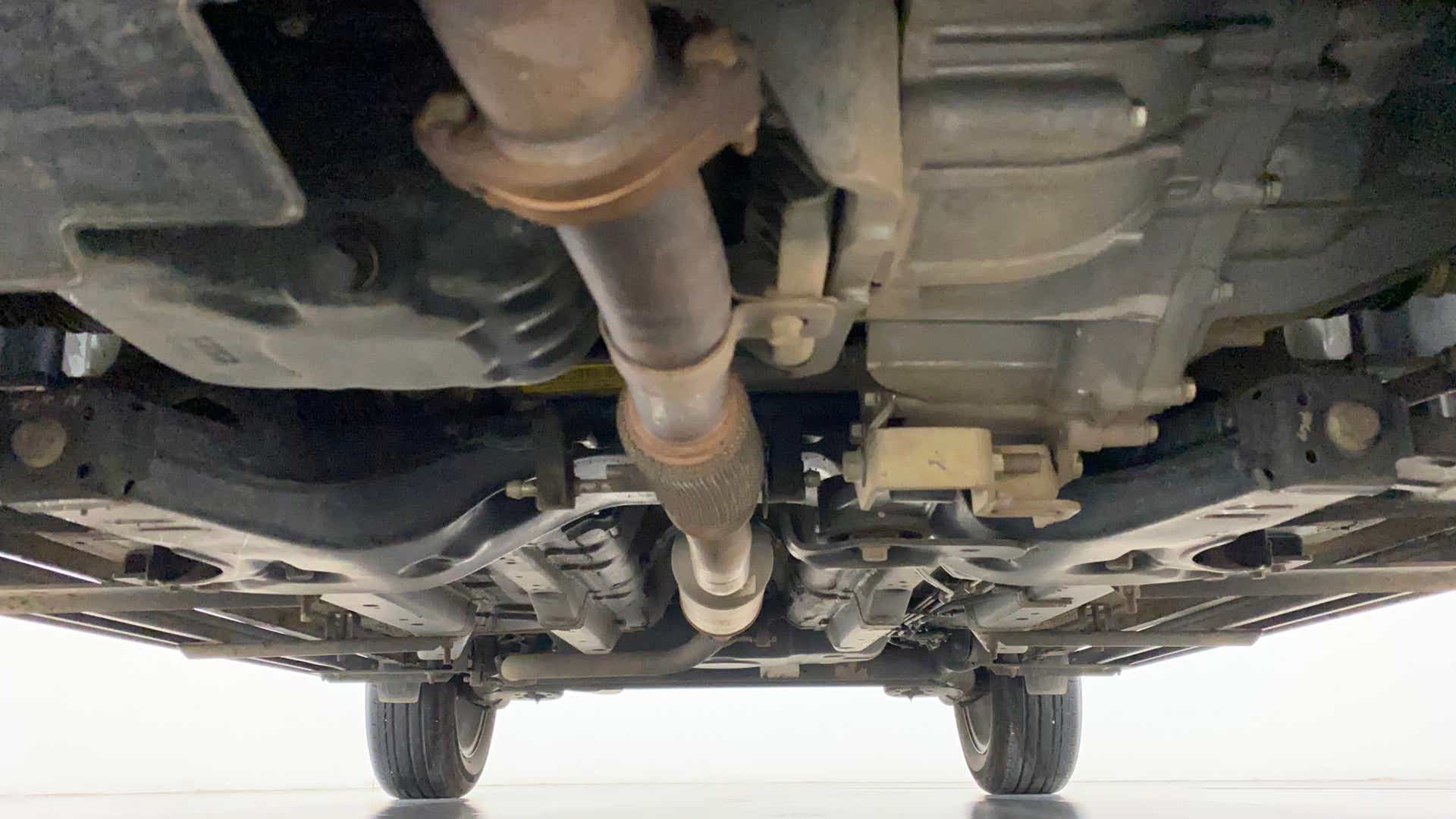 Undercarriage view of a Tata Nexon 2017-2023