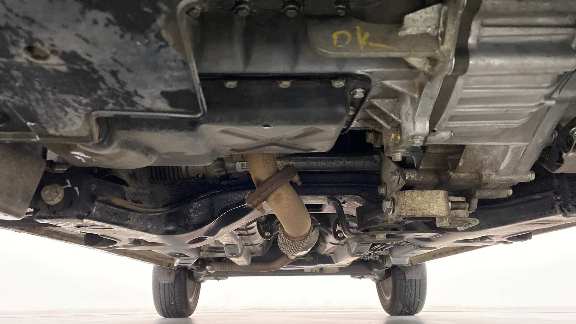 Underbody view of a Tata Nexon 2017-2023