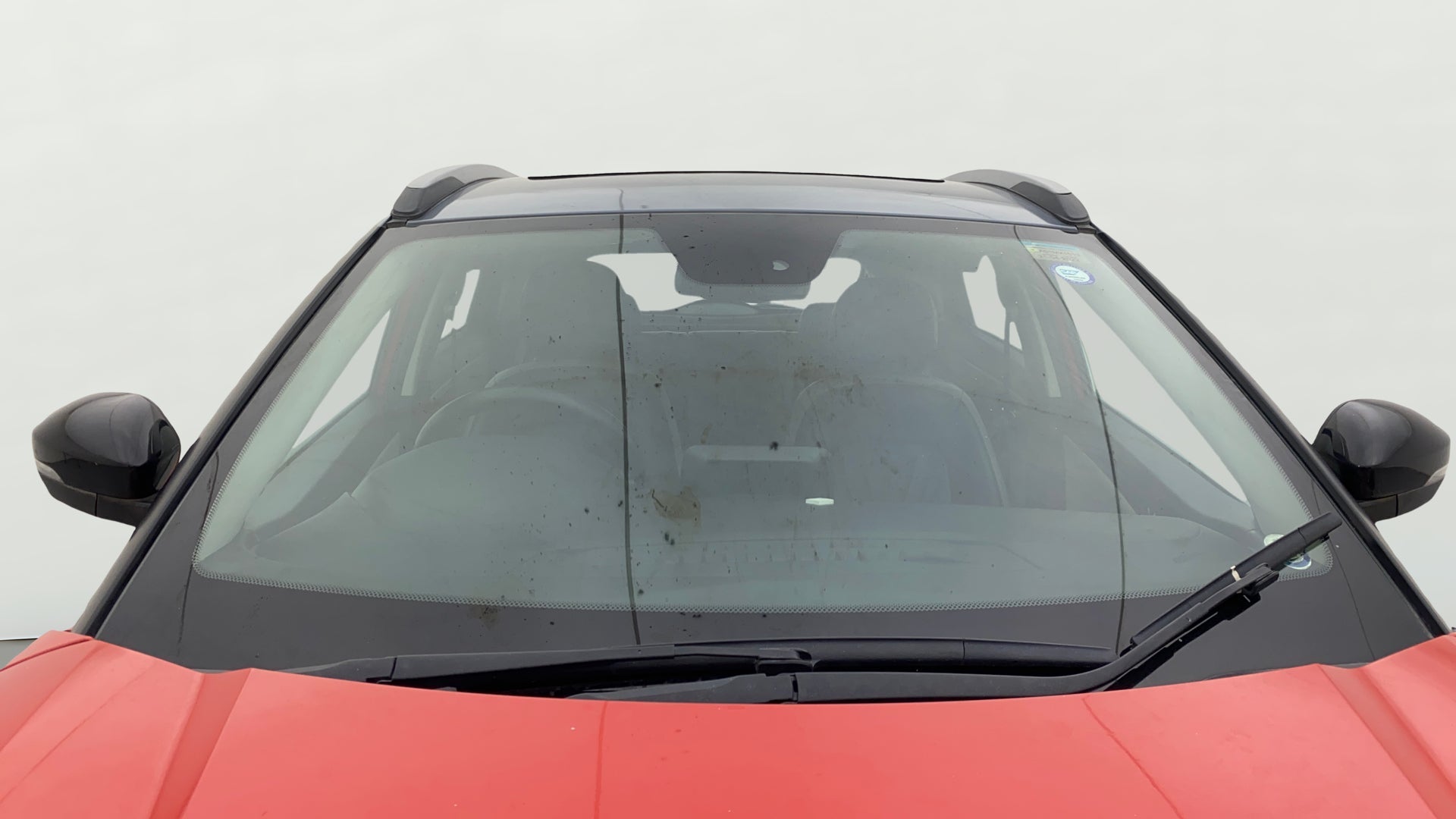 Front windshield and wipers view of a Tata Nexon 2017-2023