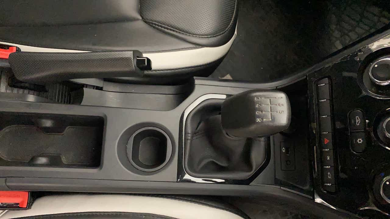 Interior center console view of a Tata Nexon