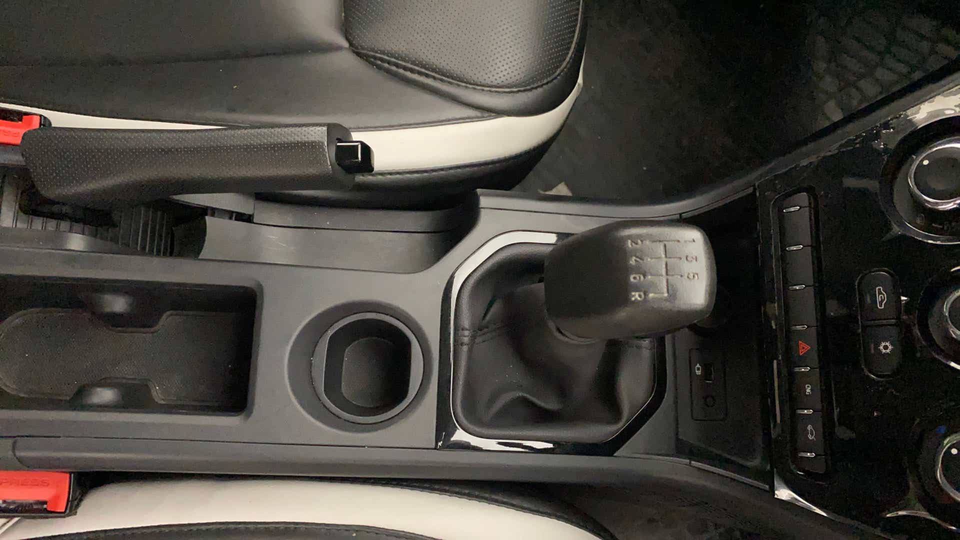 Interior center console view of a Tata Nexon