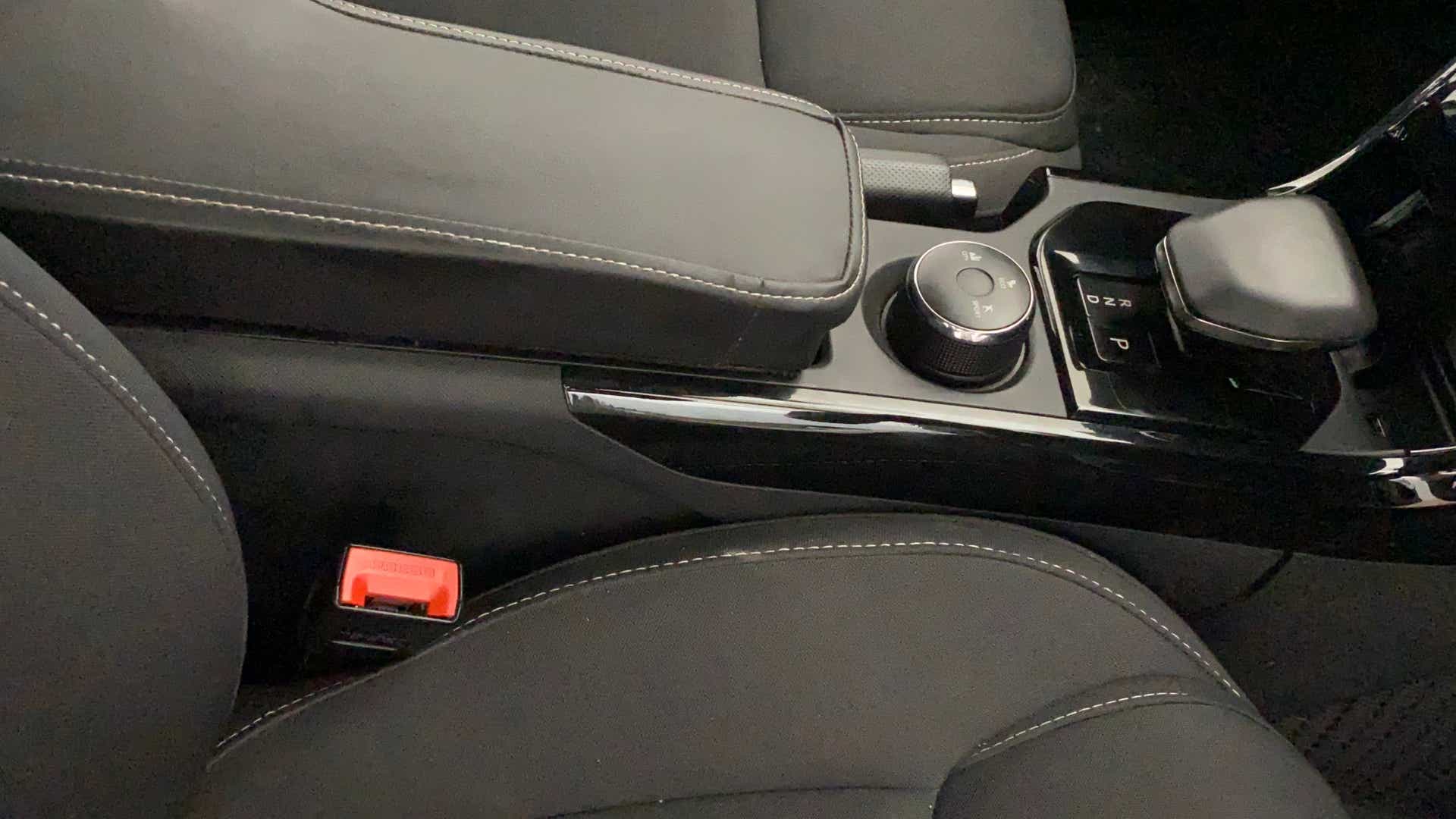 Center console and armrest of a Tata Nexon