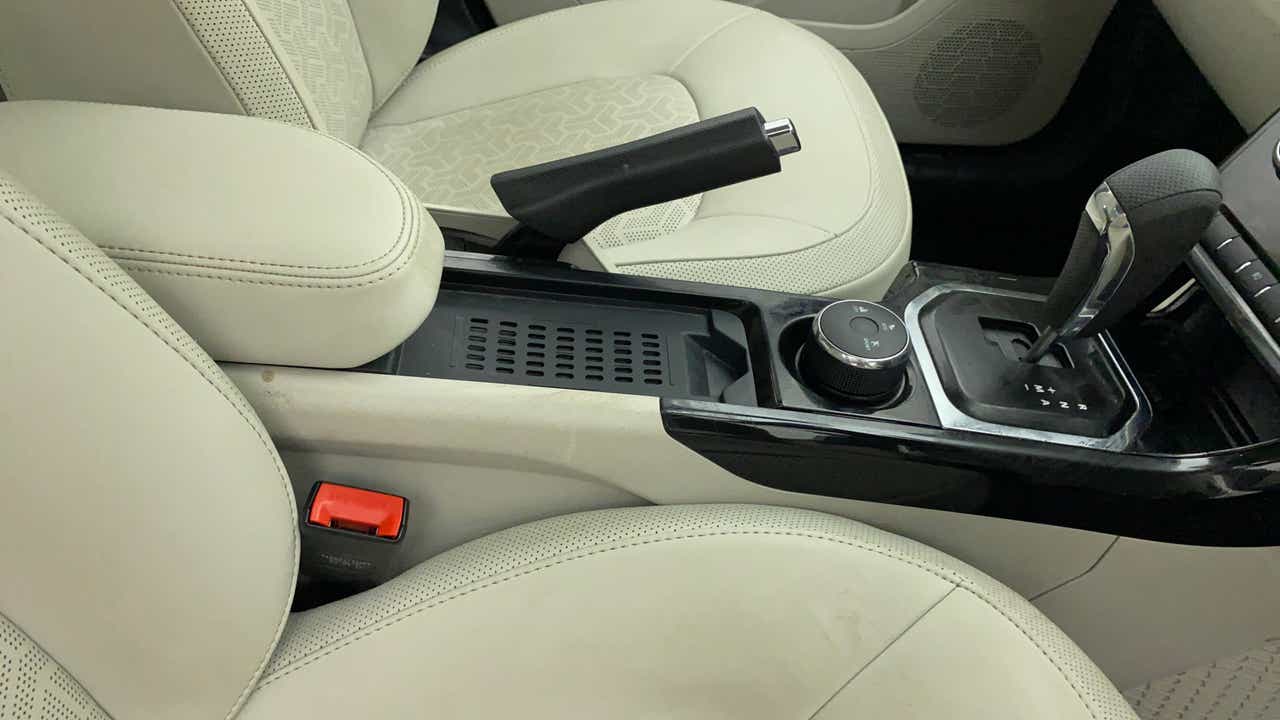 Center console and gear shifter of a Tata Nexon 2017-2023