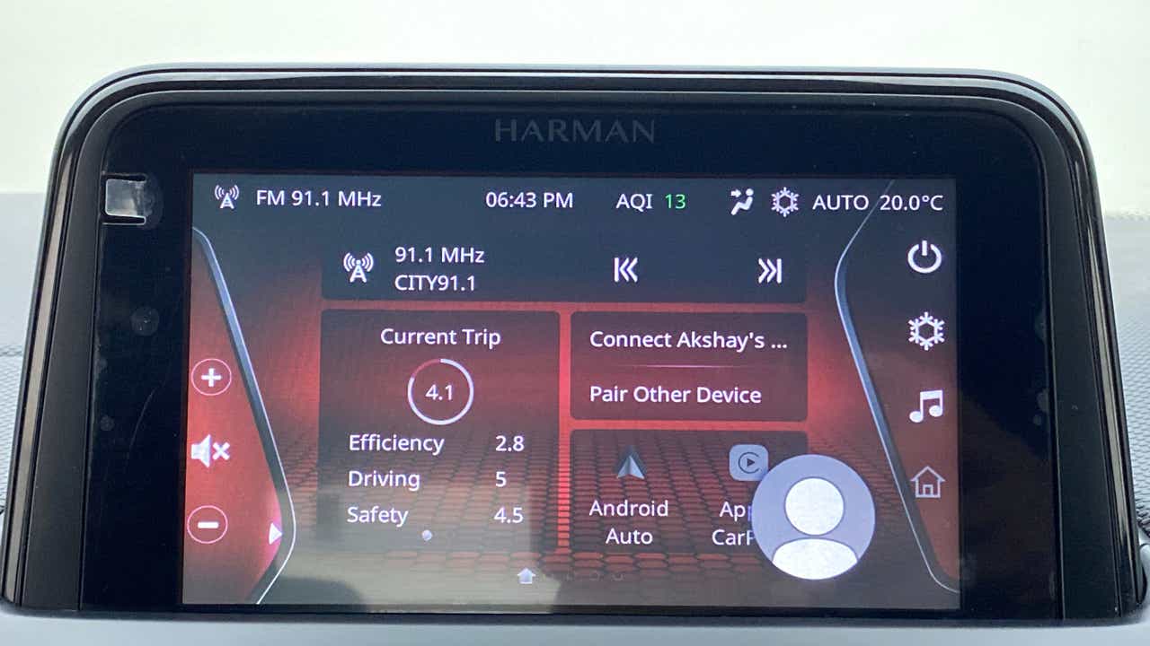 Infotainment system display of a Tata Nexon 2017-2023