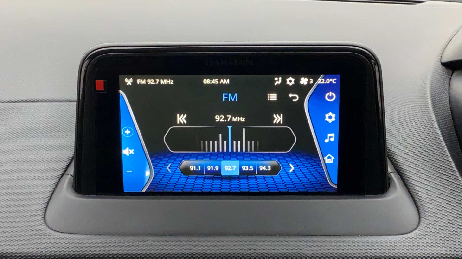 Infotainment system display of a Tata Nexon 2017-2023