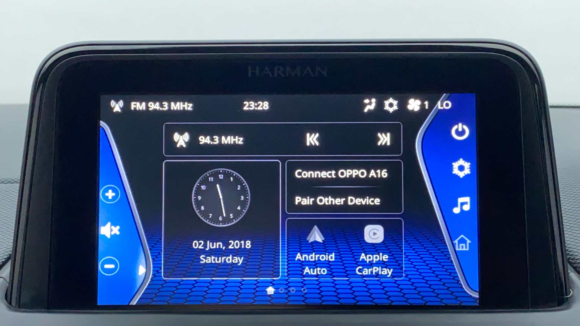 Infotainment system display of a Tata Nexon 2017-2023