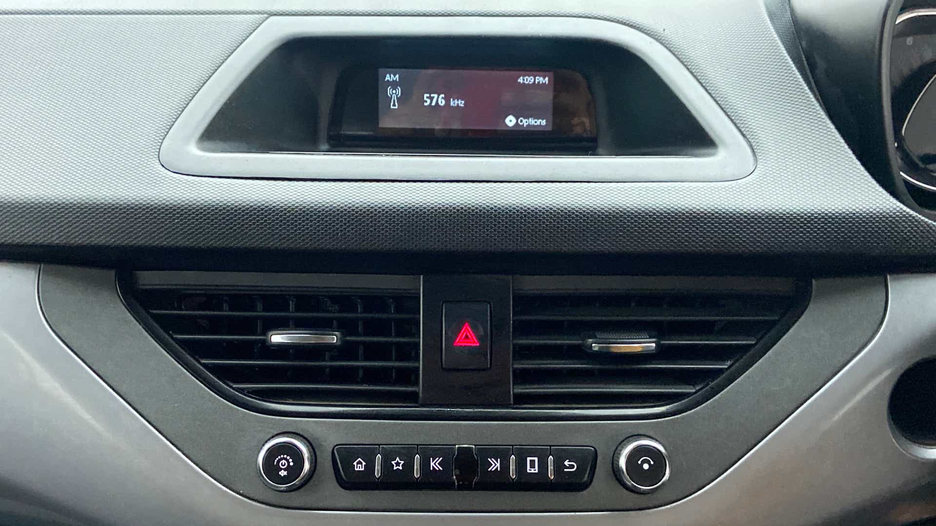 Dashboard center console of a Tata Nexon 2017-2023
