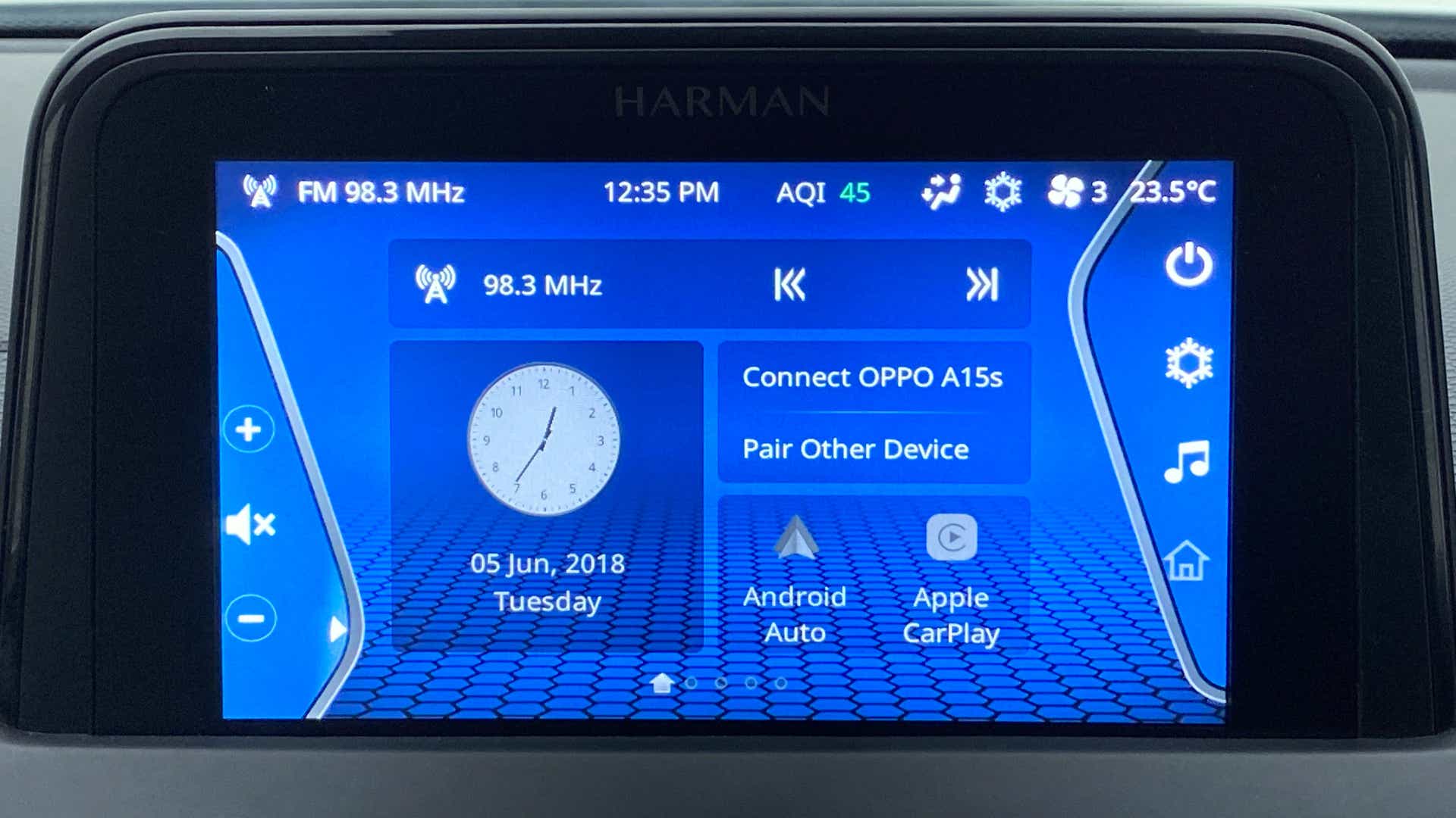 Infotainment screen of a Tata Nexon 2017-2023