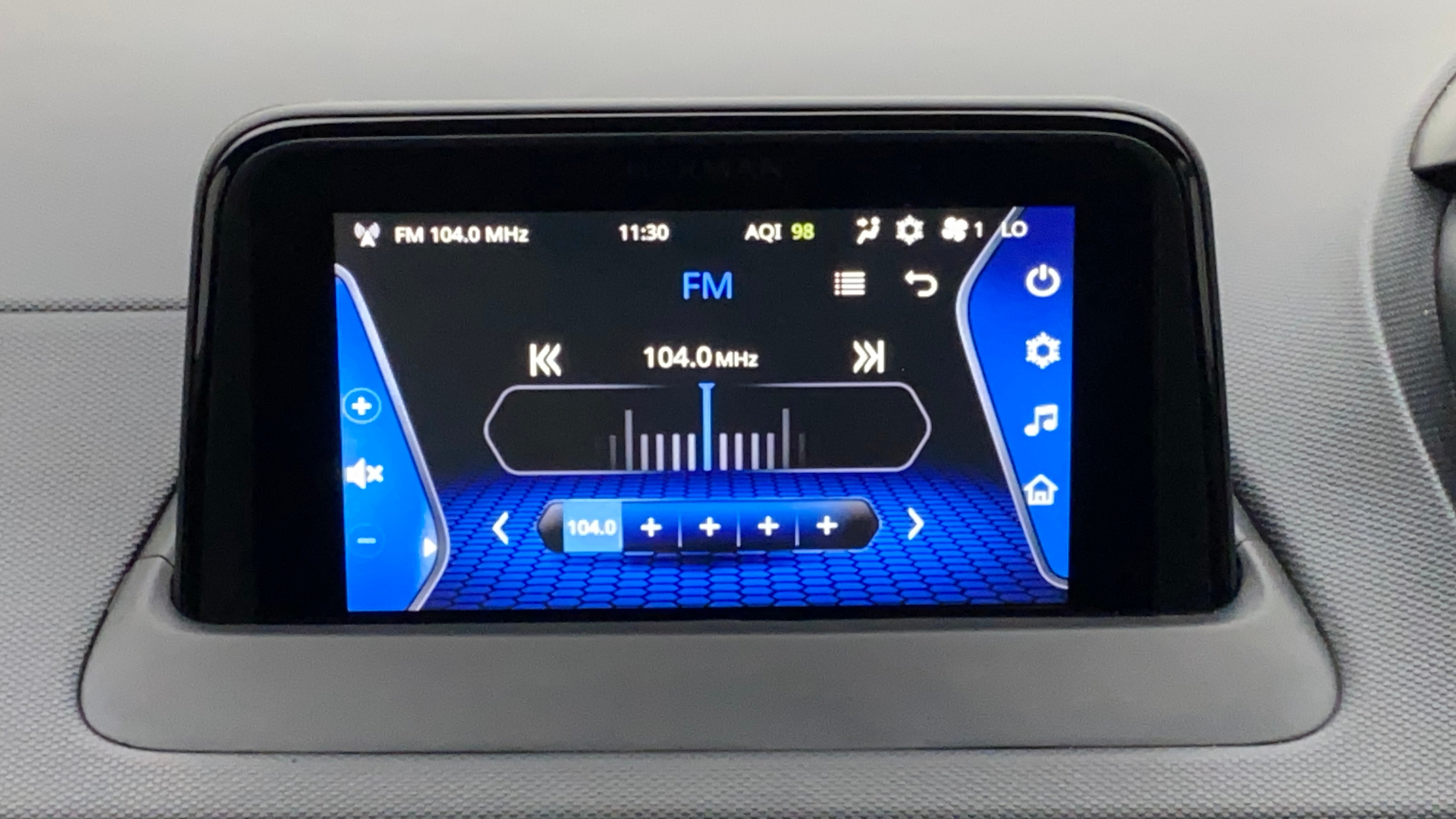 Infotainment system display of a Tata Nexon 2017-2023