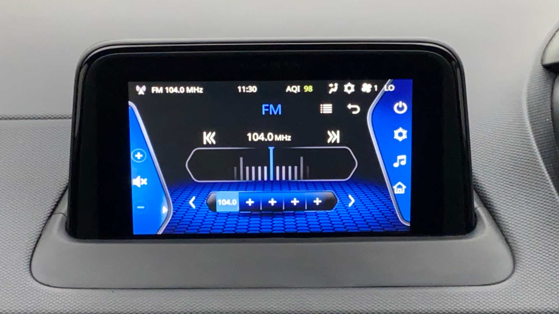 Infotainment system display of a Tata Nexon 2017-2023