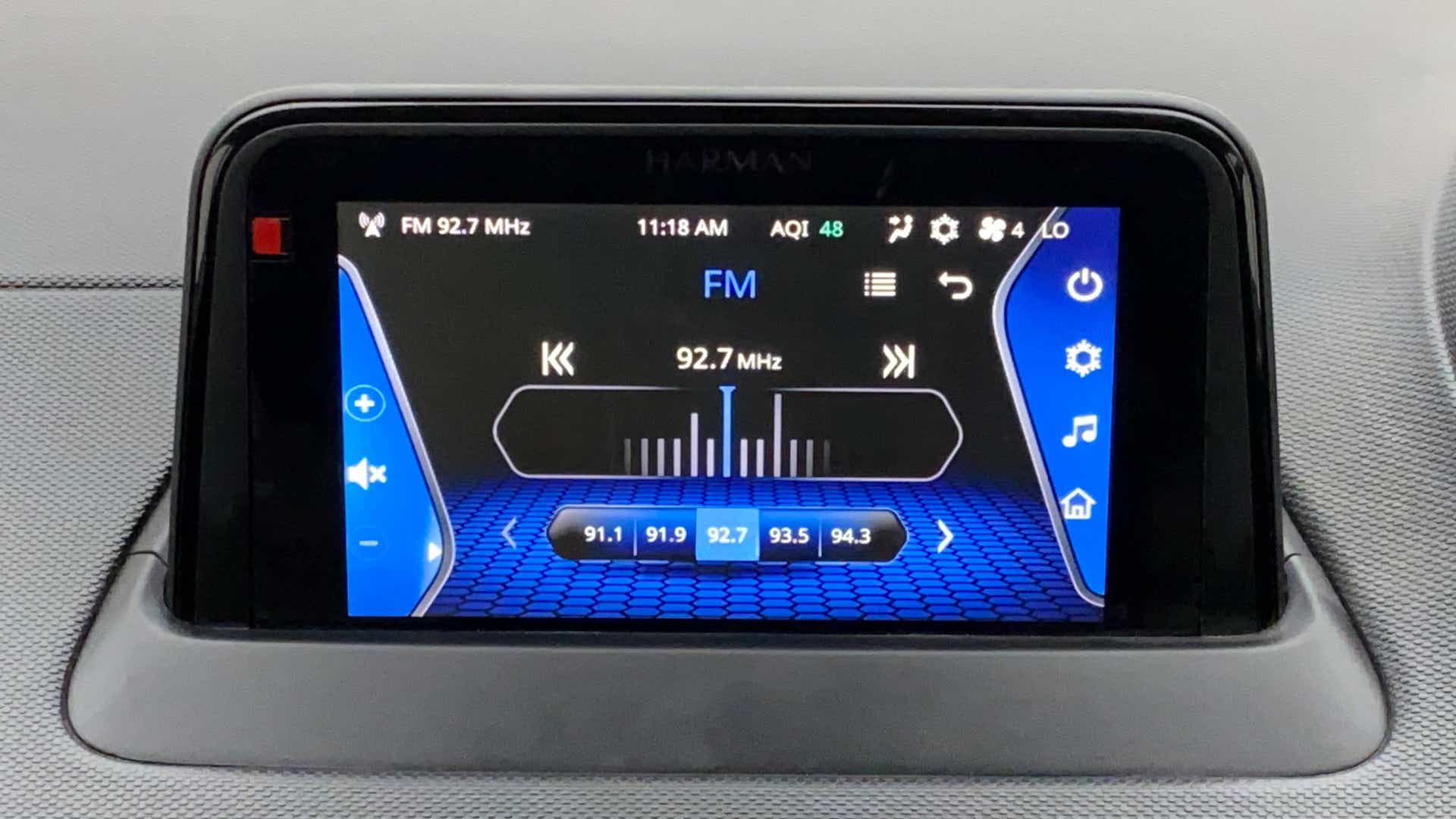 Infotainment system display of a Tata Nexon 2017-2023
