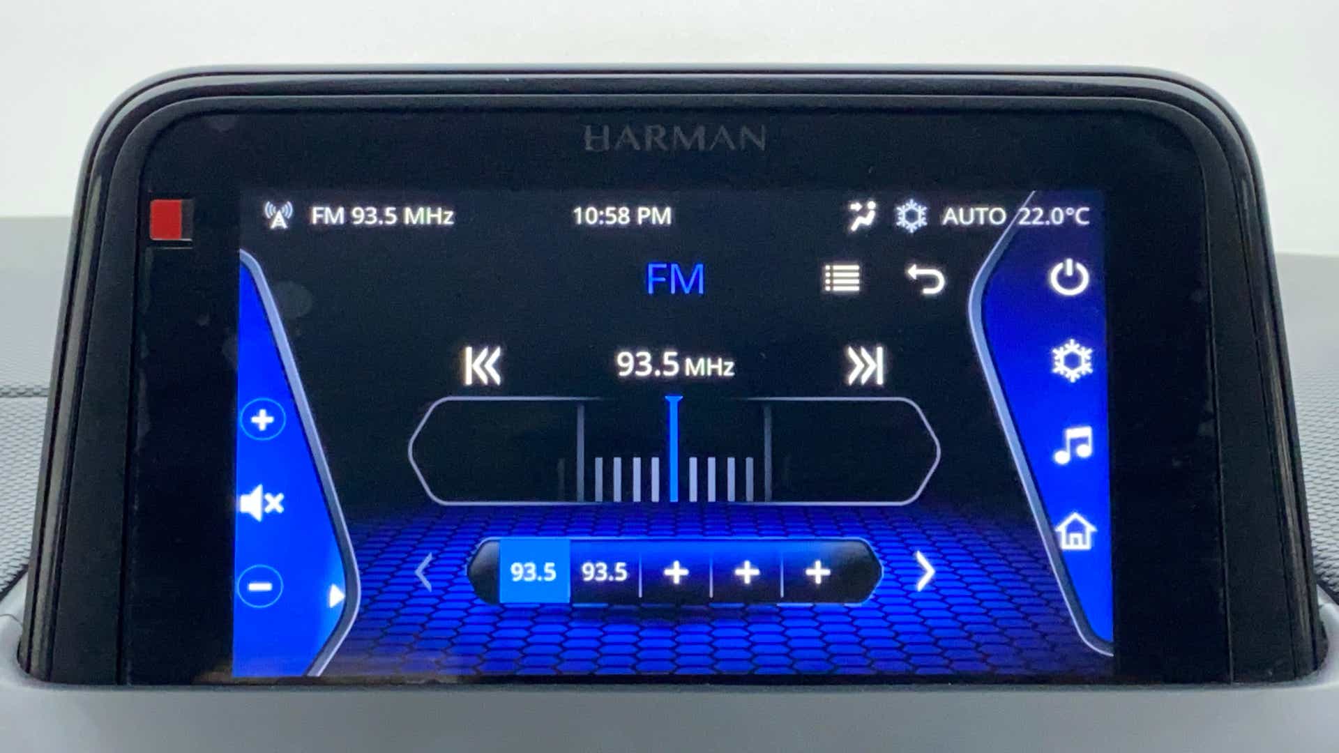 Infotainment system display of a Tata Nexon 2017-2023