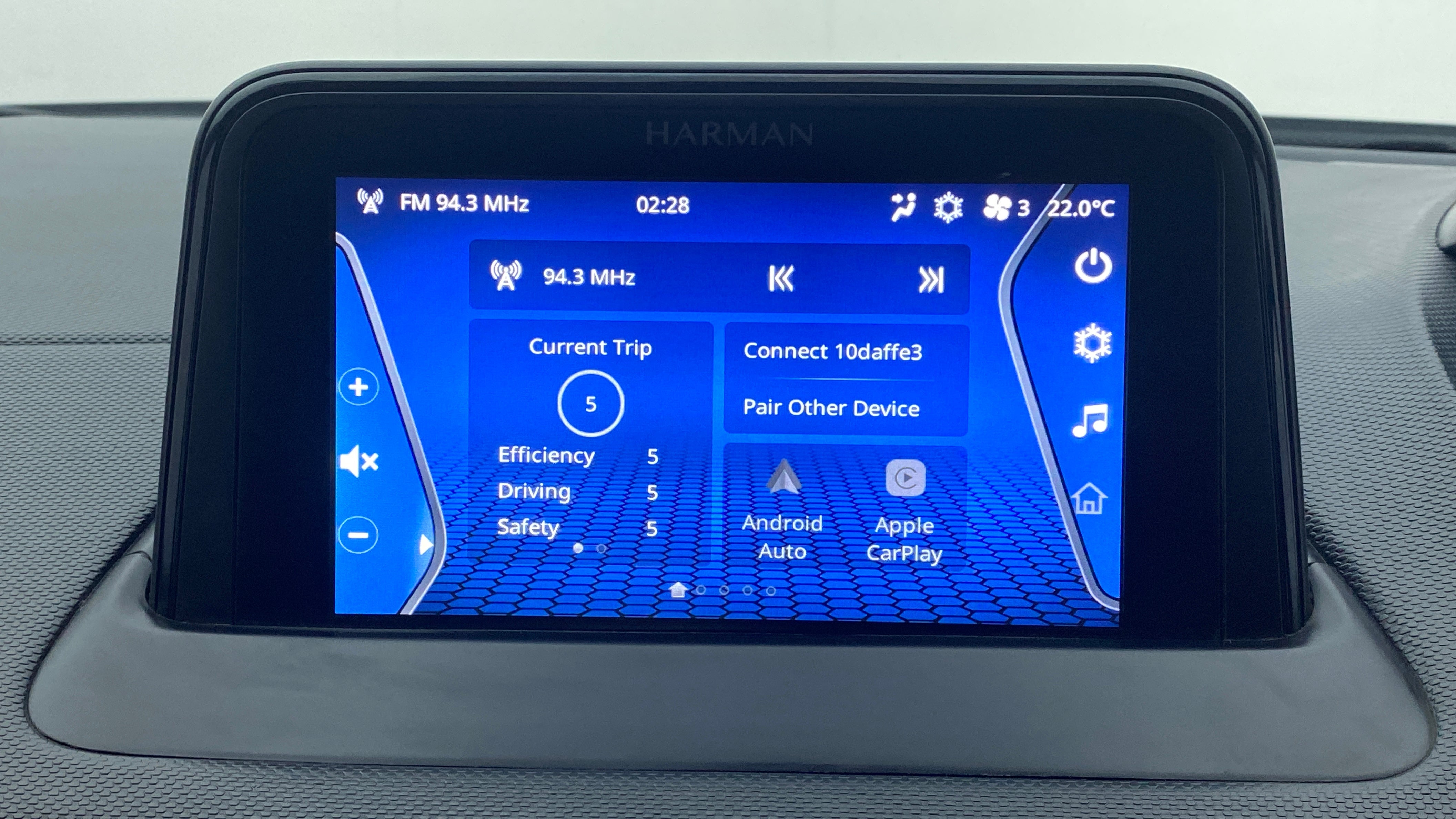 Infotainment screen of a Tata Nexon 2017-2023