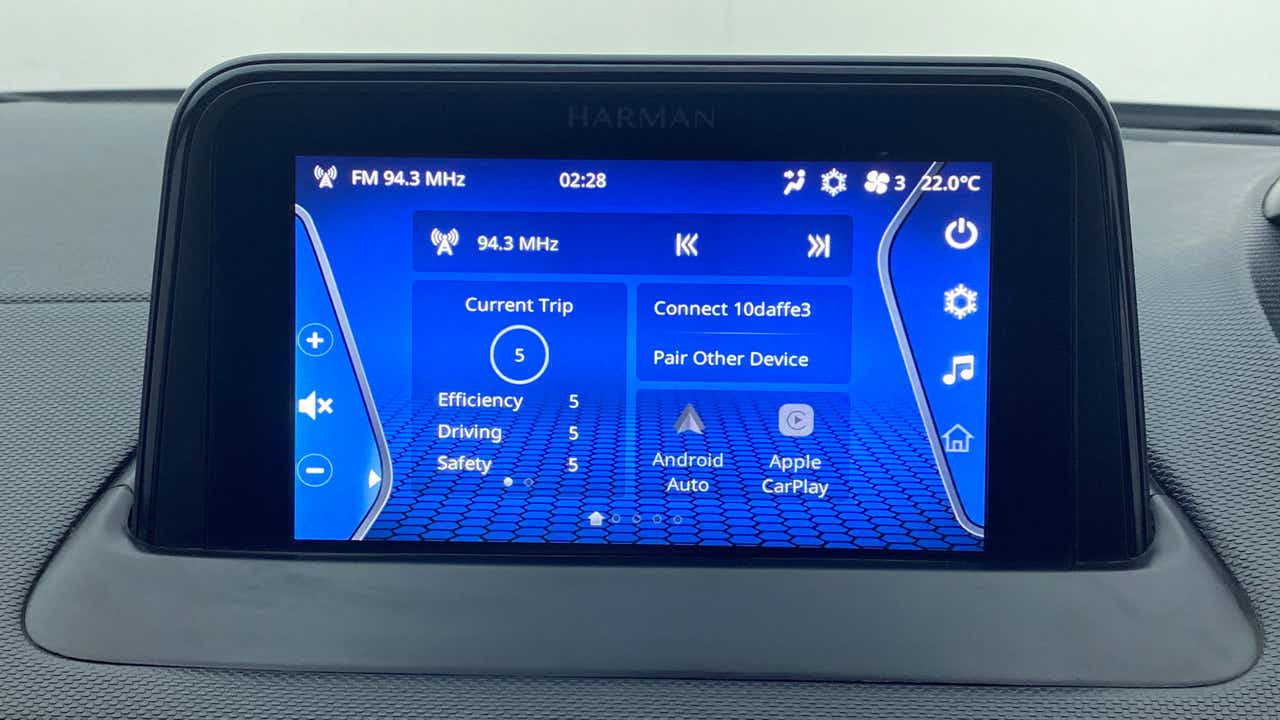 Infotainment screen of a Tata Nexon 2017-2023