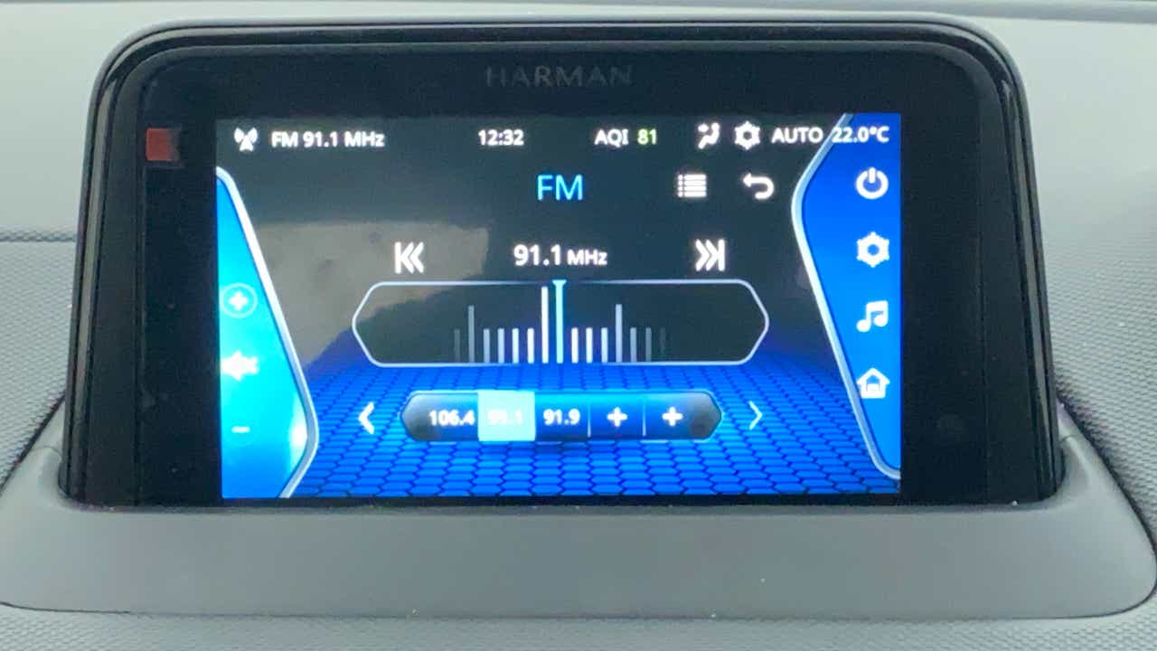 Infotainment system display of a Tata Nexon 2017-2023