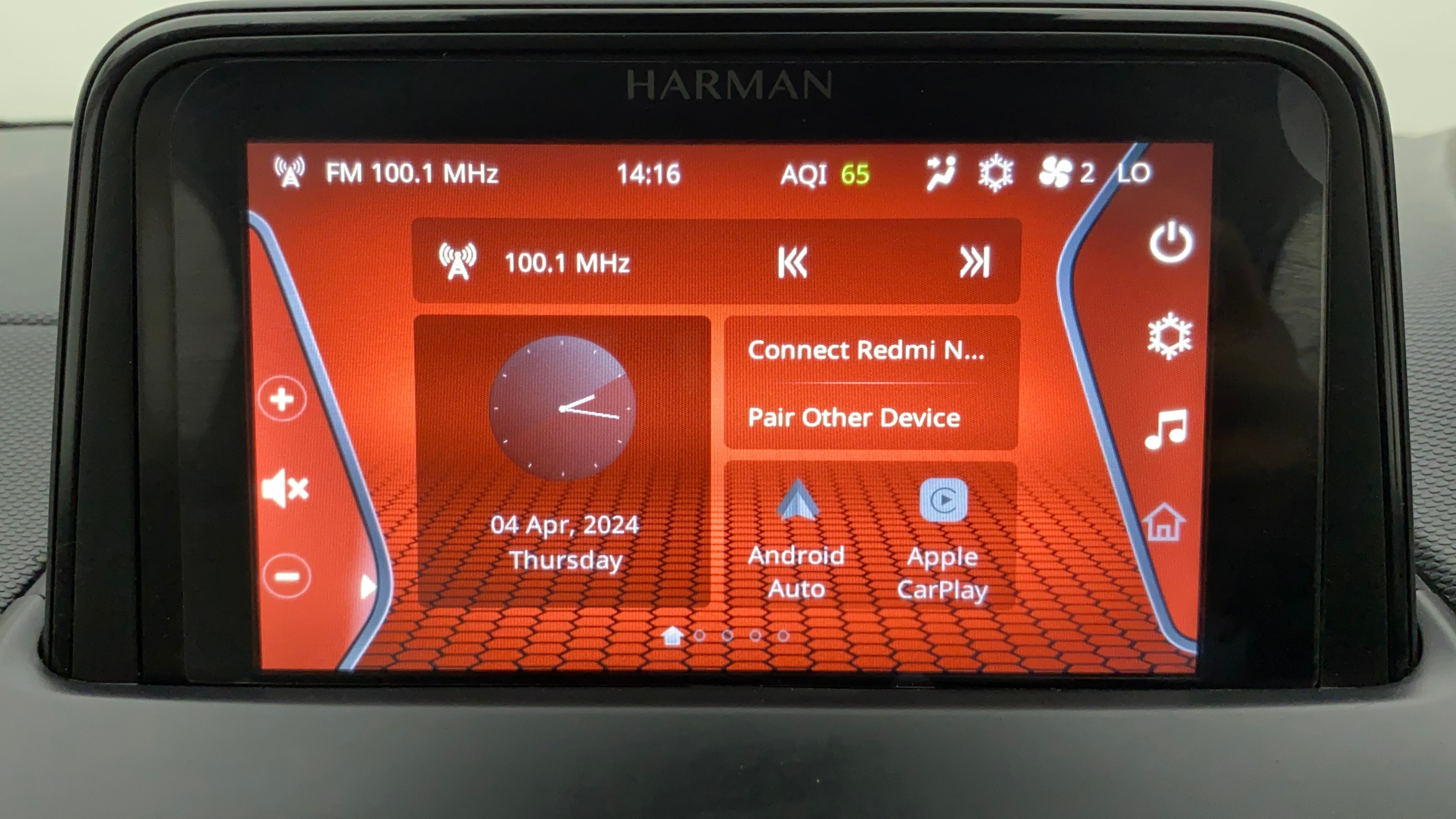 Infotainment system display of a Tata Nexon 2017-2023