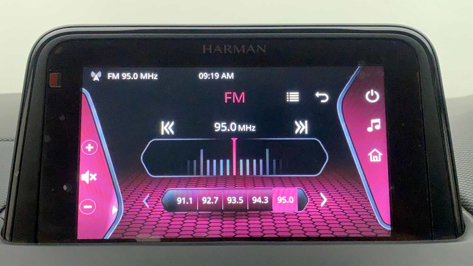 Infotainment system screen of a Tata Nexon 2017-2023