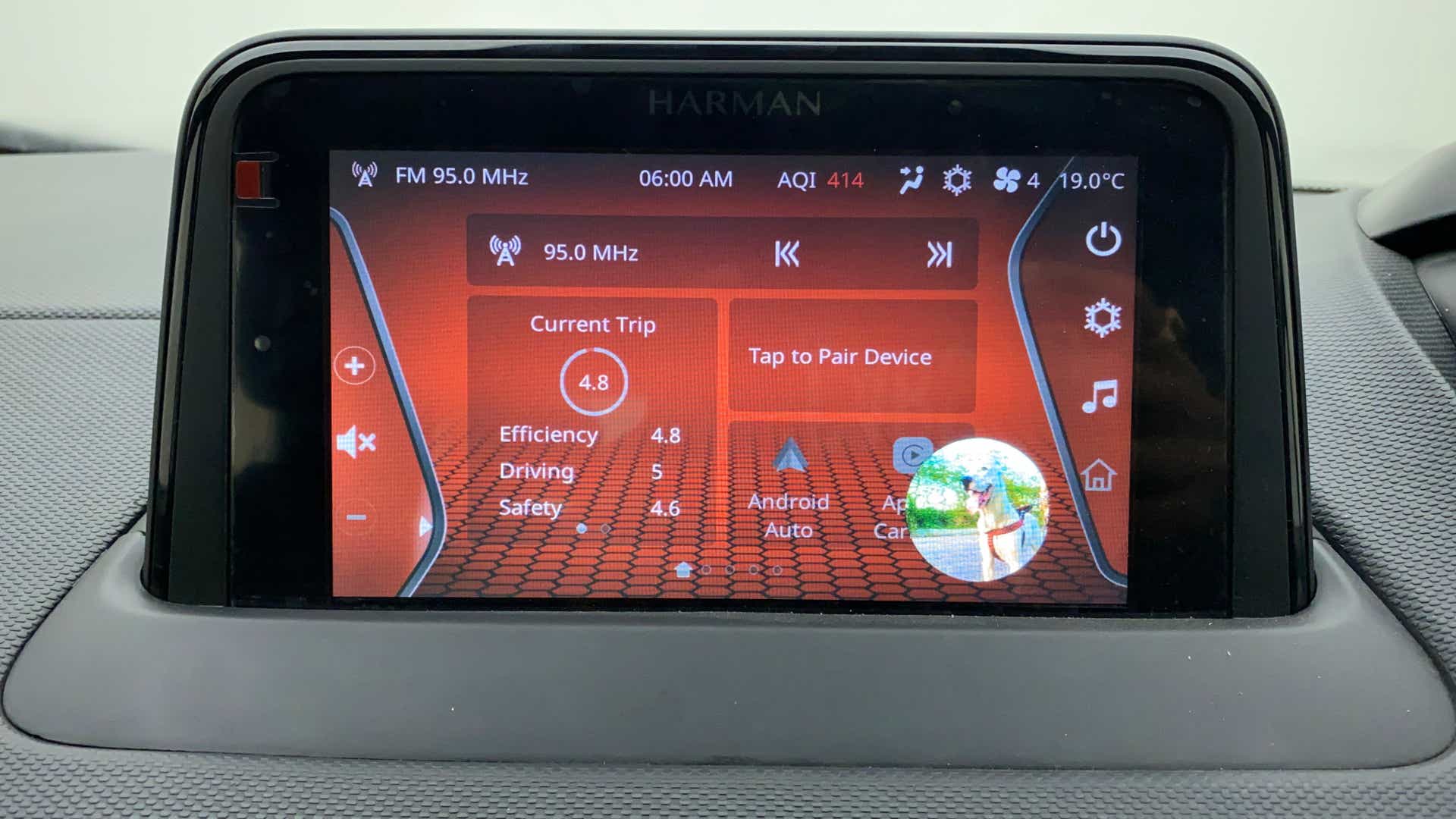 Interior dashboard view of a Tata Nexon 2017-2023