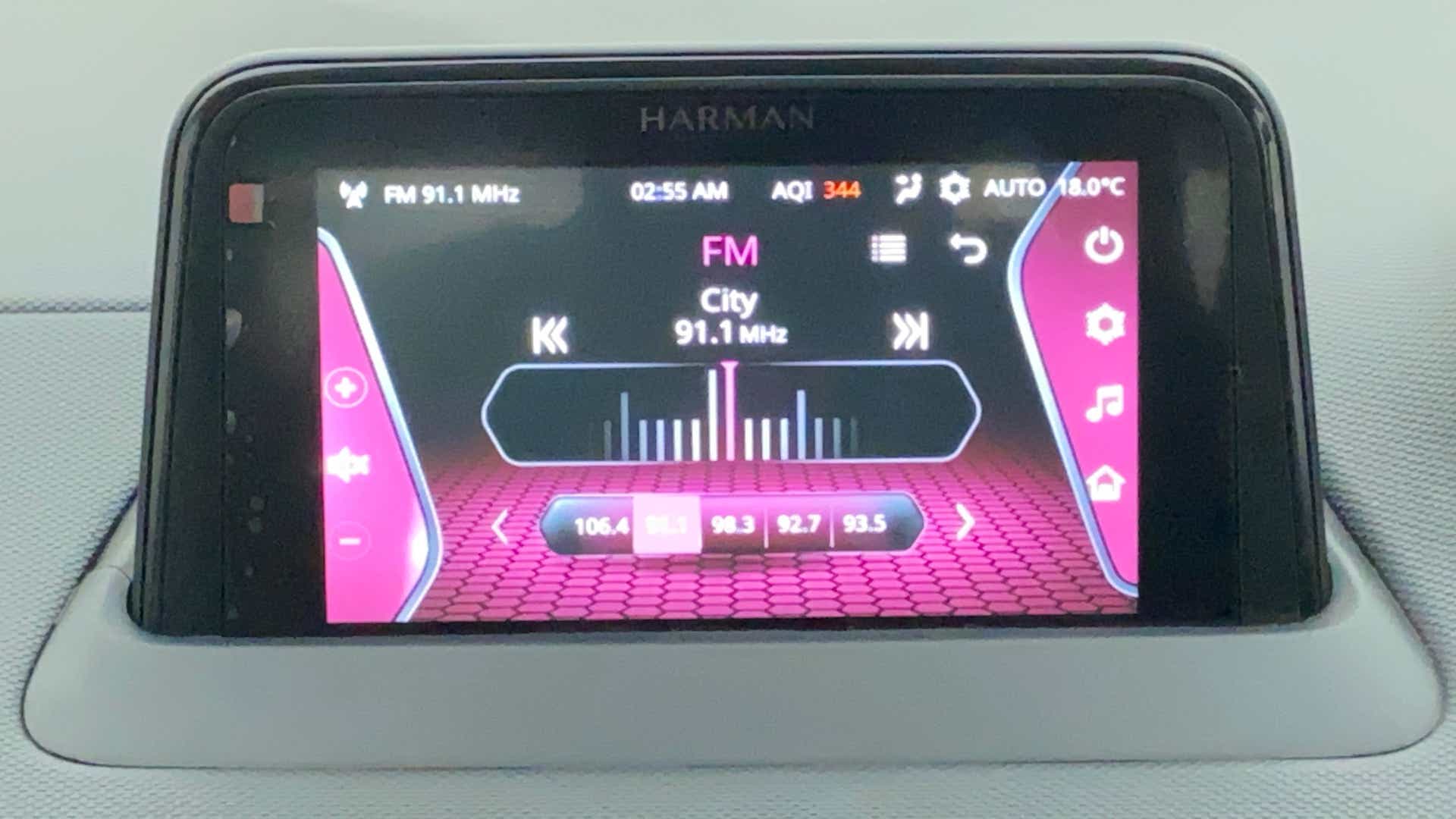 Car infotainment system display of a Tata Nexon 2017-2023