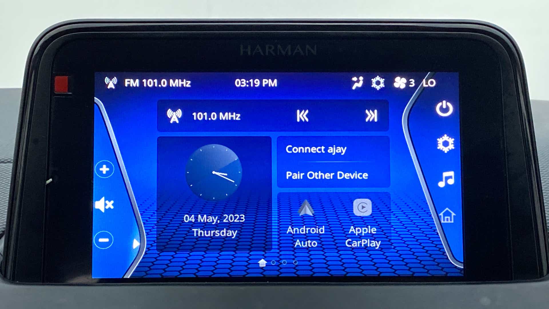 Infotainment screen of a Tata Nexon 2017-2023