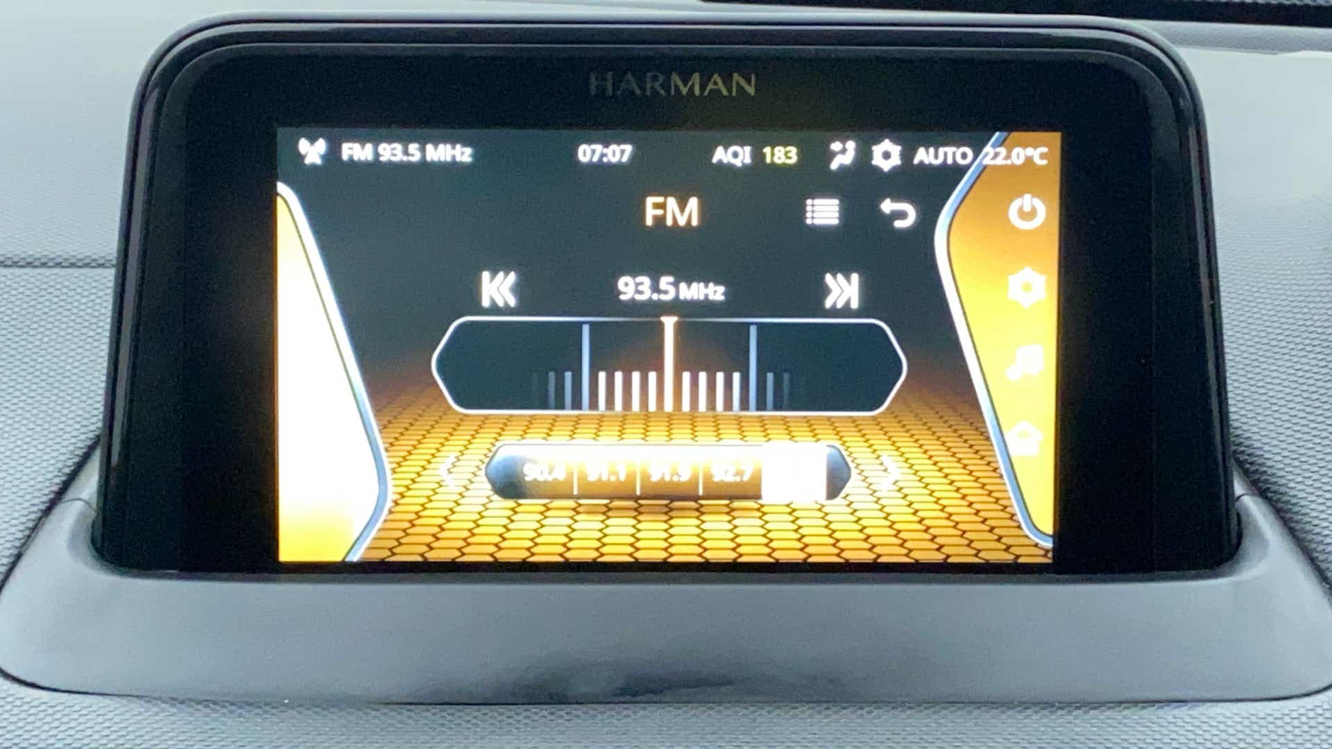 Infotainment screen of a Tata Nexon 2017-2023