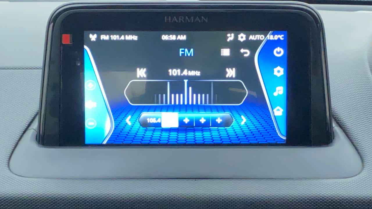 Infotainment system screen of a Tata Nexon 2017-2023
