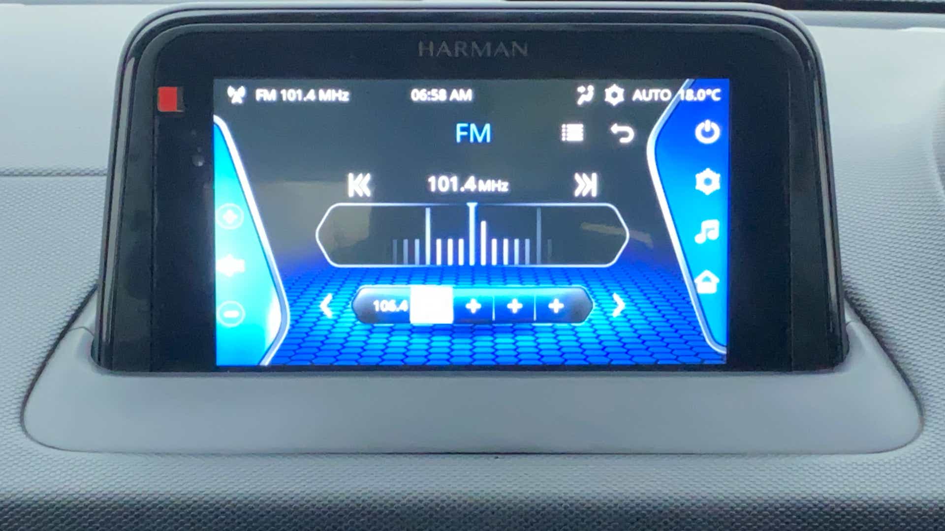 Infotainment system screen of a Tata Nexon 2017-2023